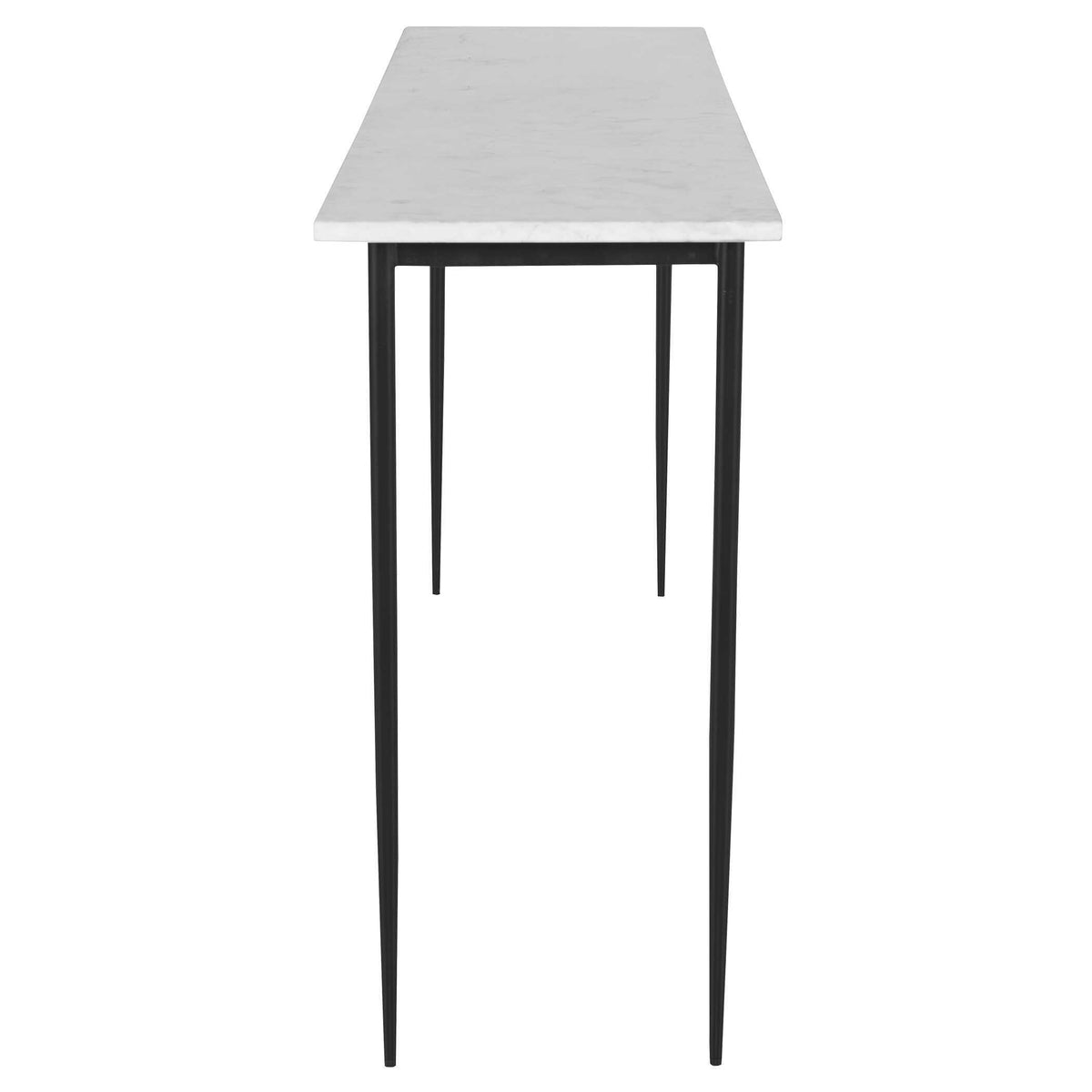 Nightfall Marble Console Table - White / Black by Uttermost - View 5