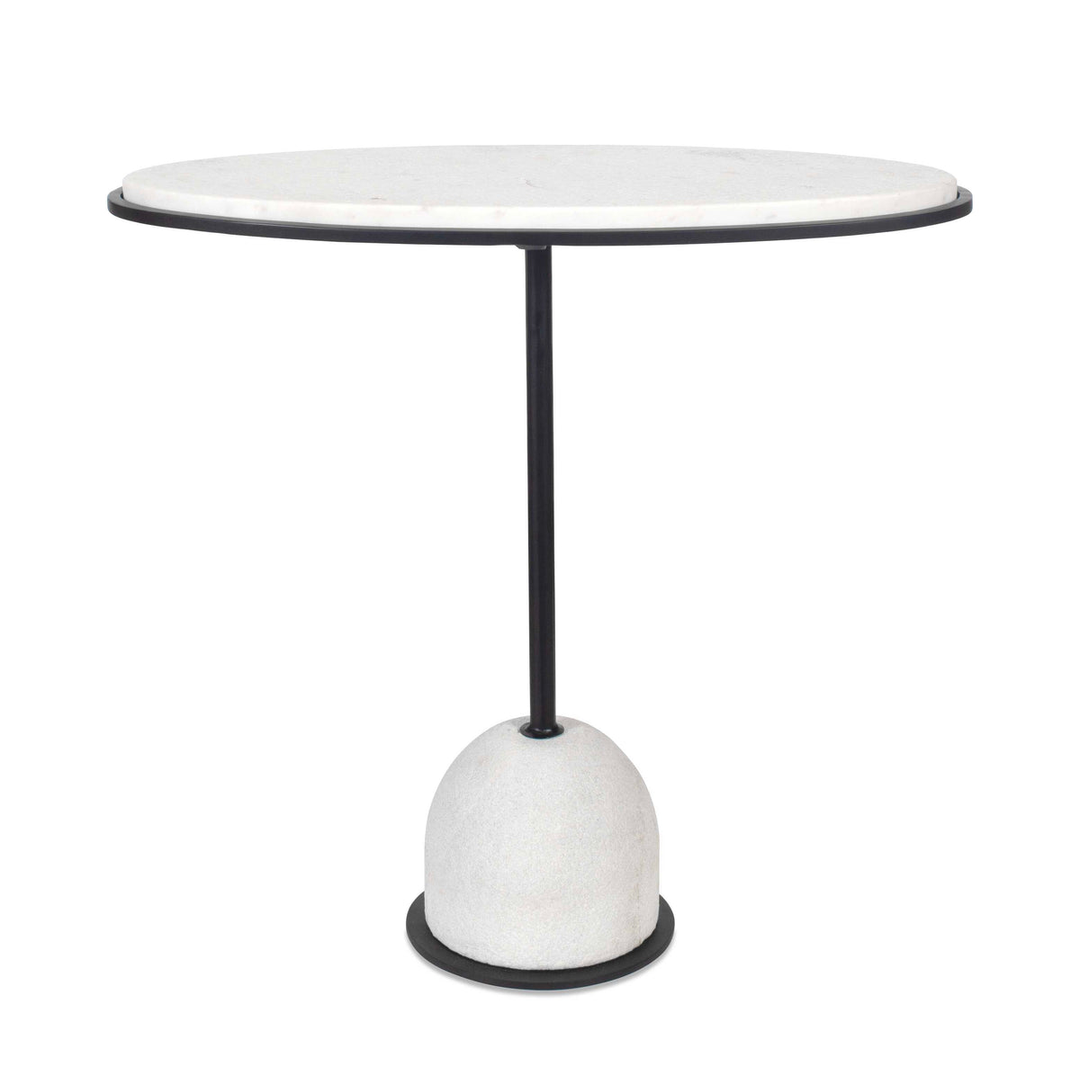 Morro Marble Side Table - White / Black by Uttermost - View 1