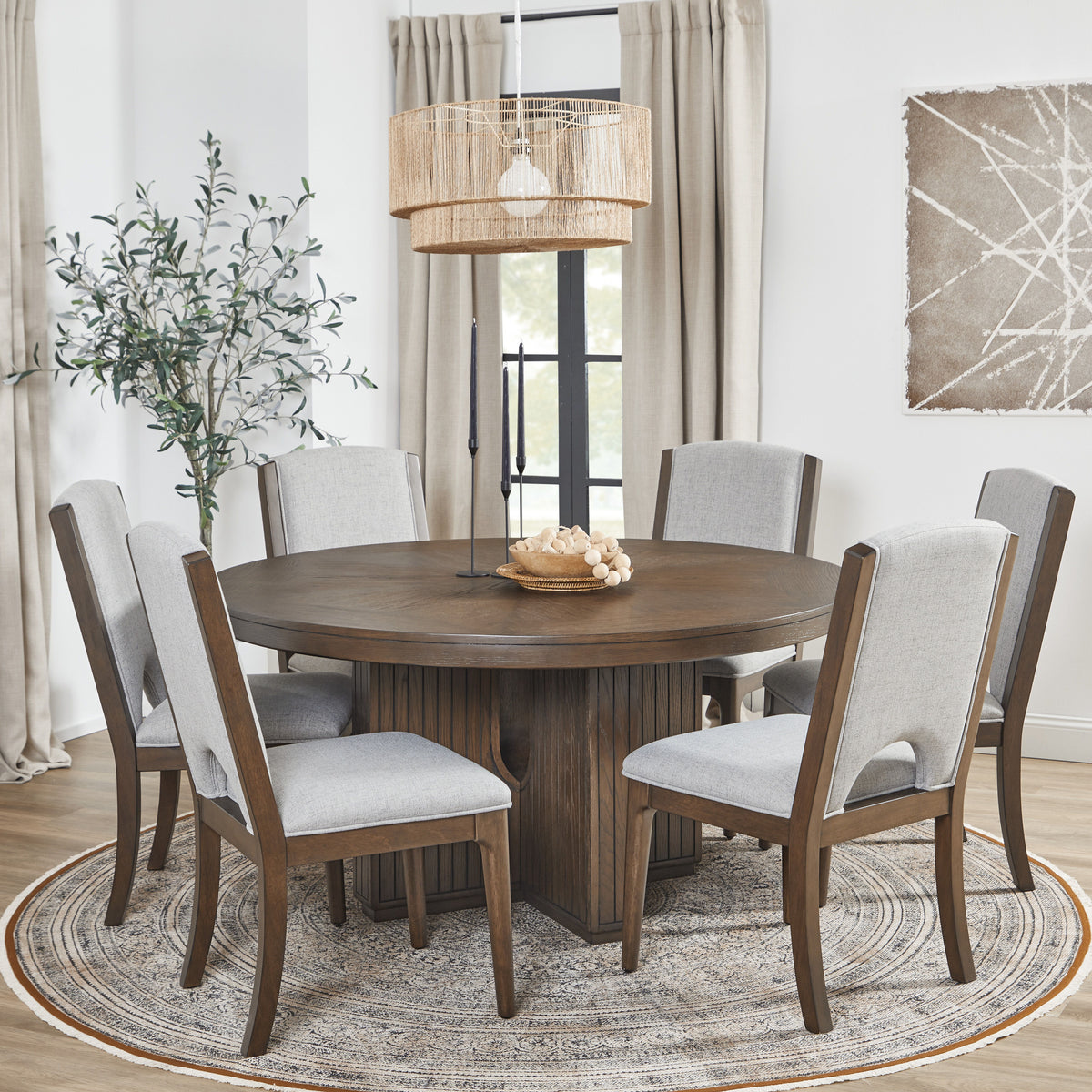 Athens Round Dining Table - Chocolate Brown | Flexsteel