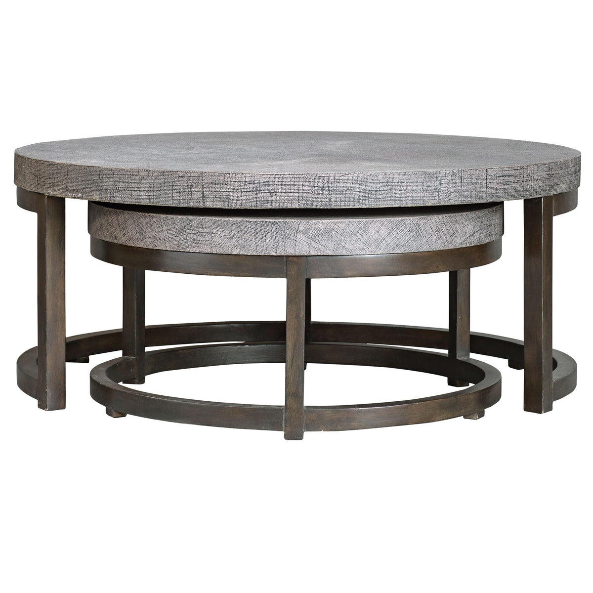 Aiyara Nesting Tables (Set of 2) - Gray / Black by Uttermost - View 5