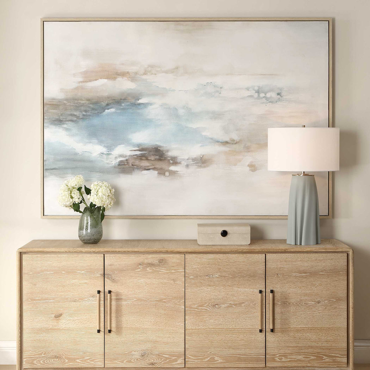 Chasing Blue Coastal Canvas Art Blue / Brown / Gray / White - Gray / Blue by Uttermost - View 2