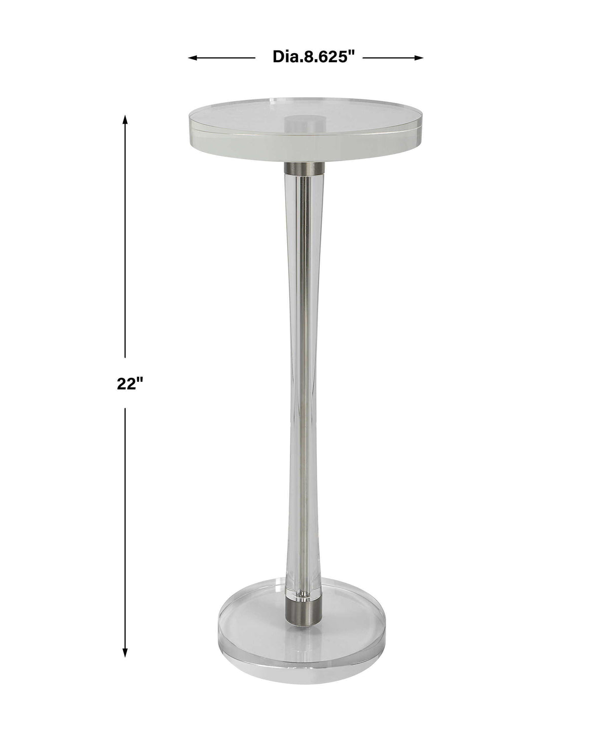 Pria Crystal Drink Table - Silver by Uttermost - View 6