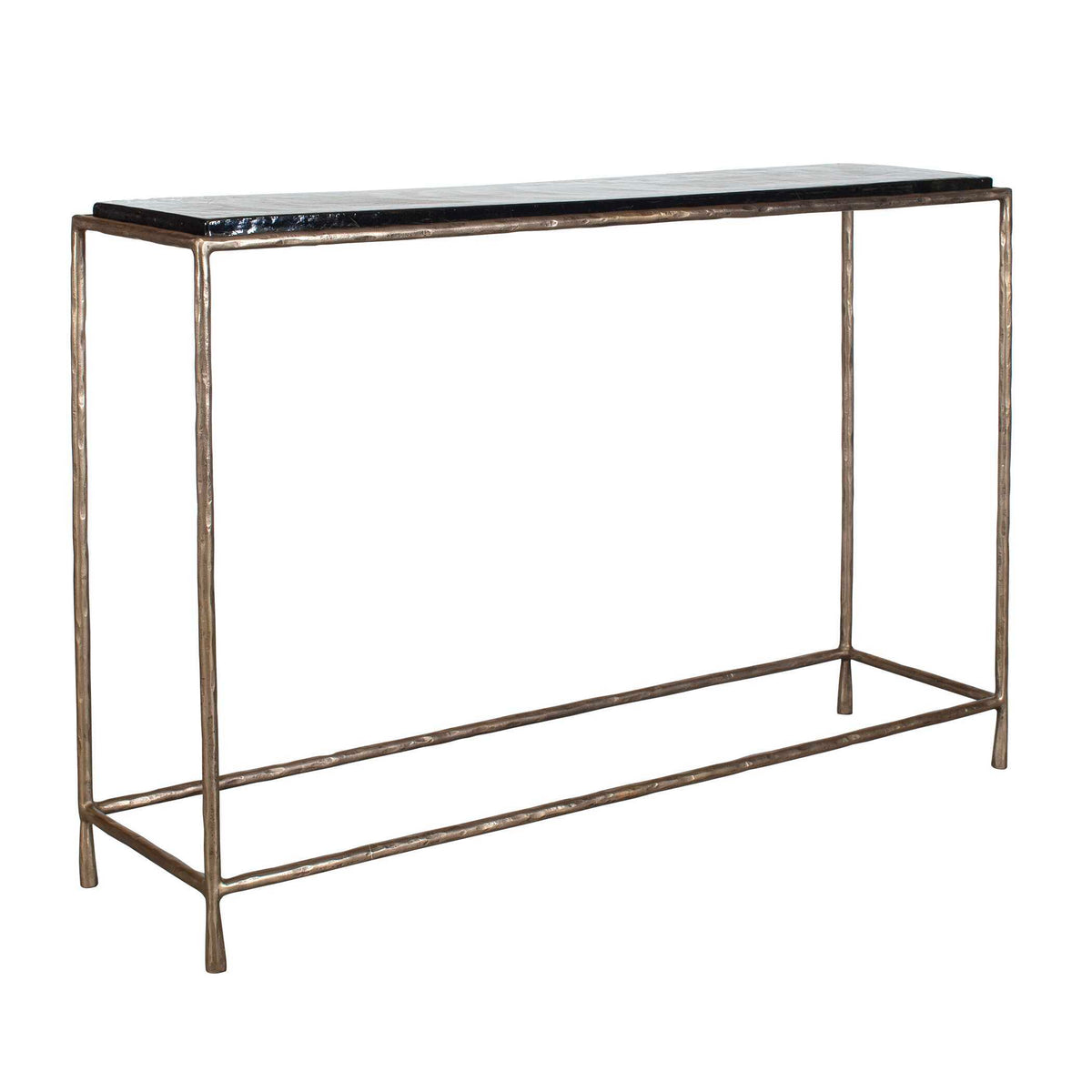 Ovard Minimalist Metal Console Table Brass - Gold / Black by Uttermost - View 4