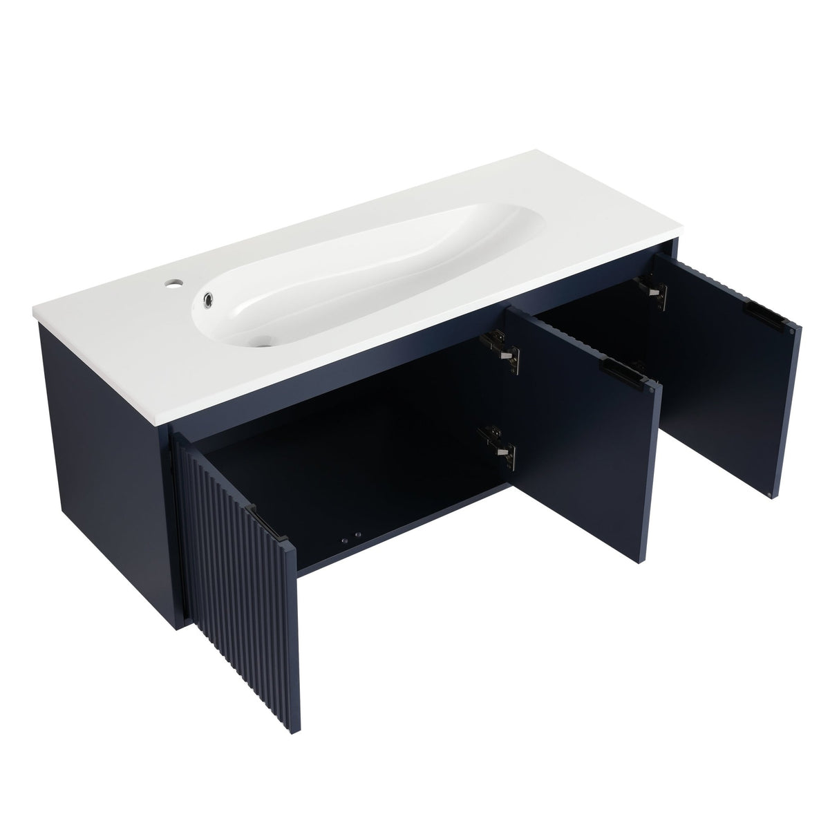 48" Floating Bathroom Vanity with Drop - Shaped Resin Sink(BVB05848BNL - GRBSD48S) | Home Elegance USA