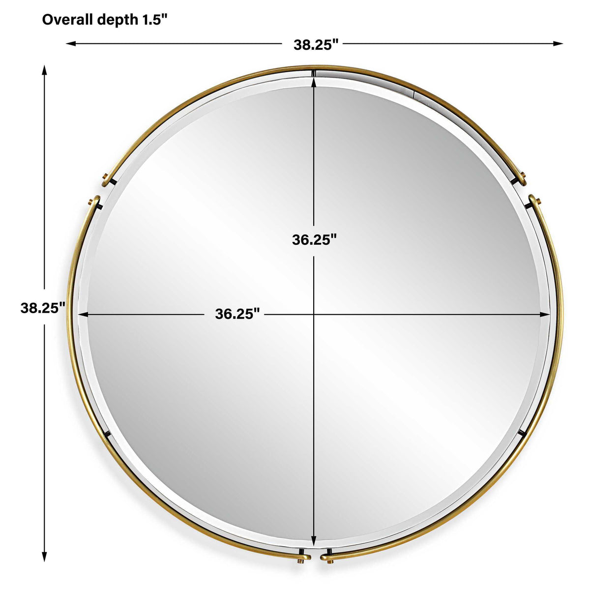 Wesley Round Mirror - Gold by Uttermost - View 7
