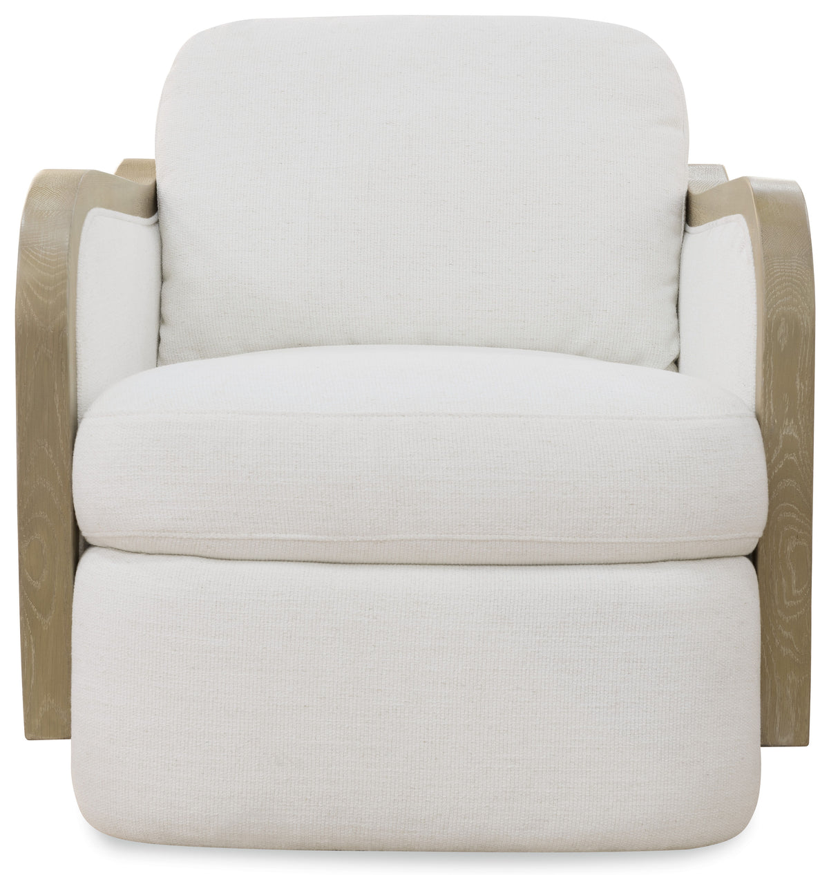 Wilma Swivel Chair - White / Light Brown by Hooker Furniture - View 7