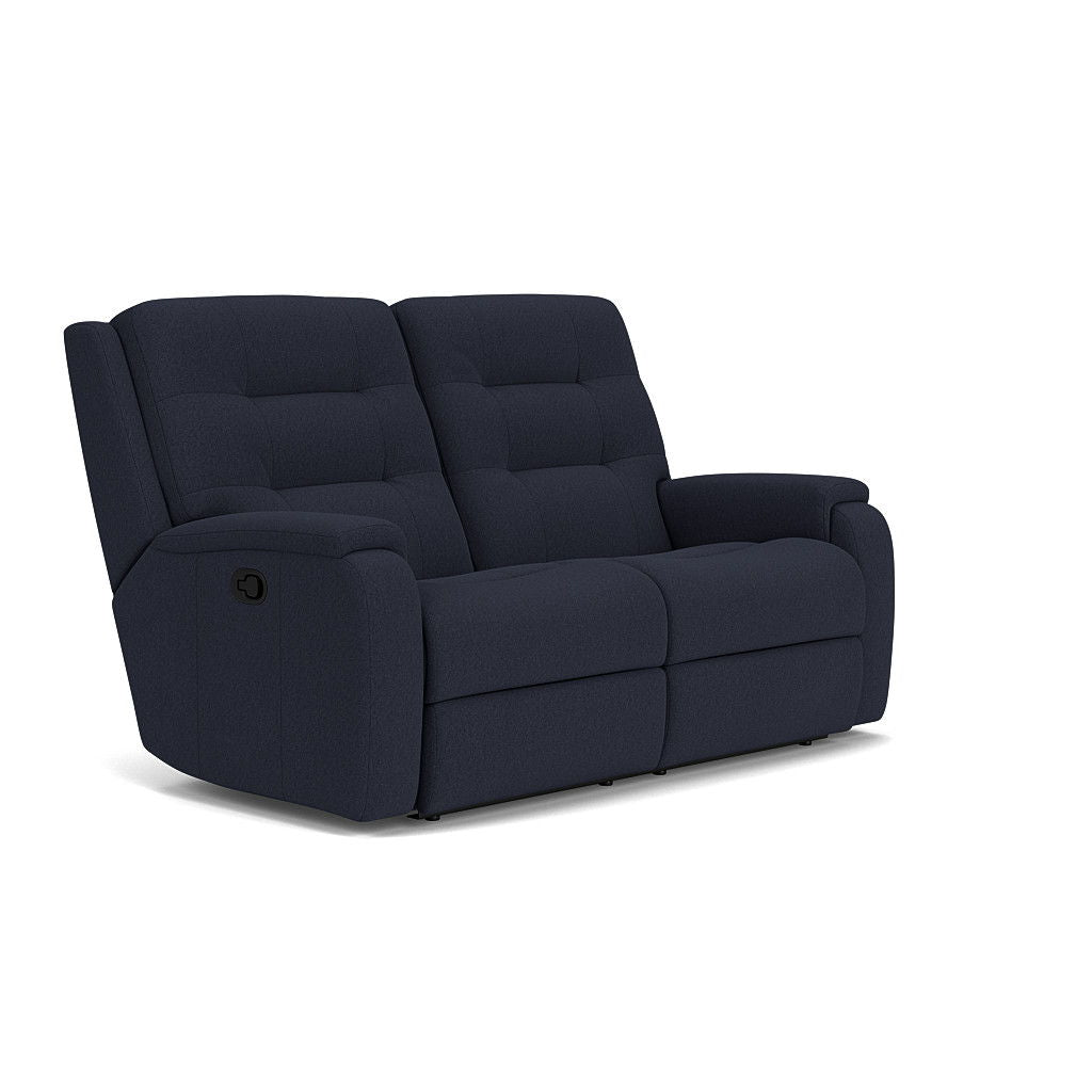 Arlo Transitional Leather Reclining Loveseat | Flexsteel