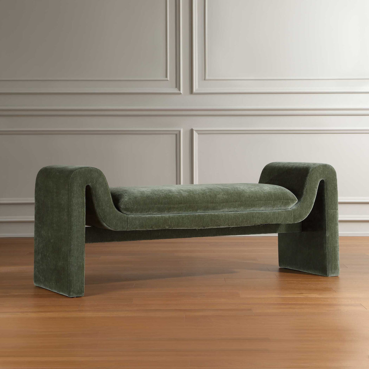 Manson Bench Moss - Dark Green by Uttermost - View 3