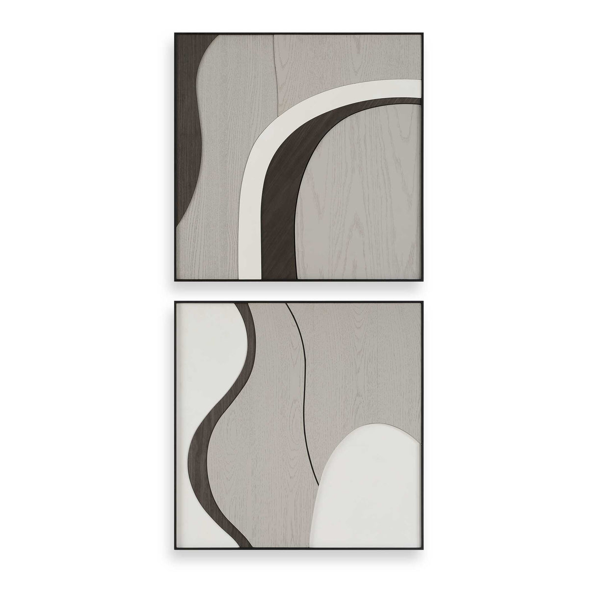 Joel Modern Wood Wall Art (Set of 2) - Gray by Uttermost - View 1