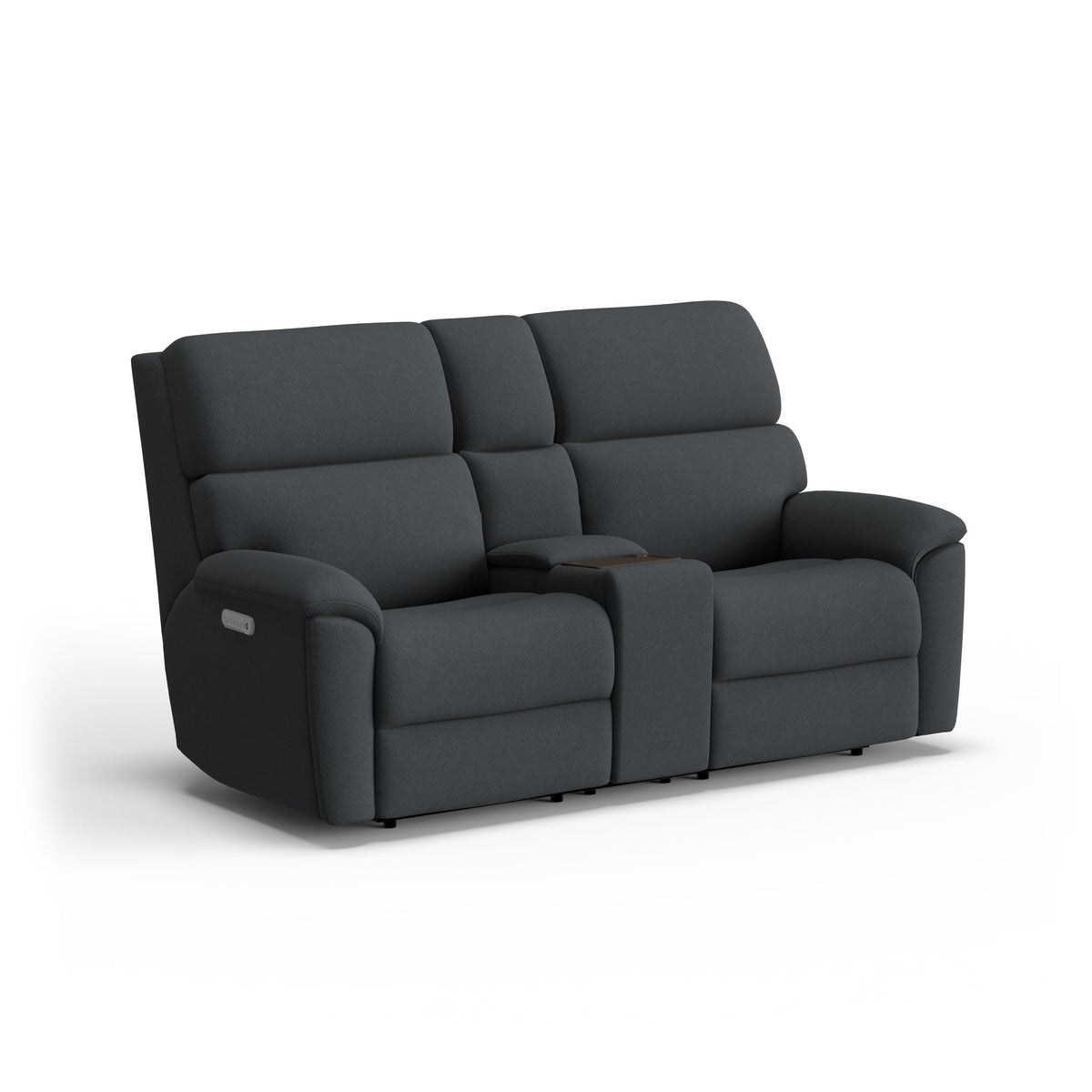 Porter Transitional Power Reclining Loveseat With Console & Power Headrests & Lumbar | Flexsteel
