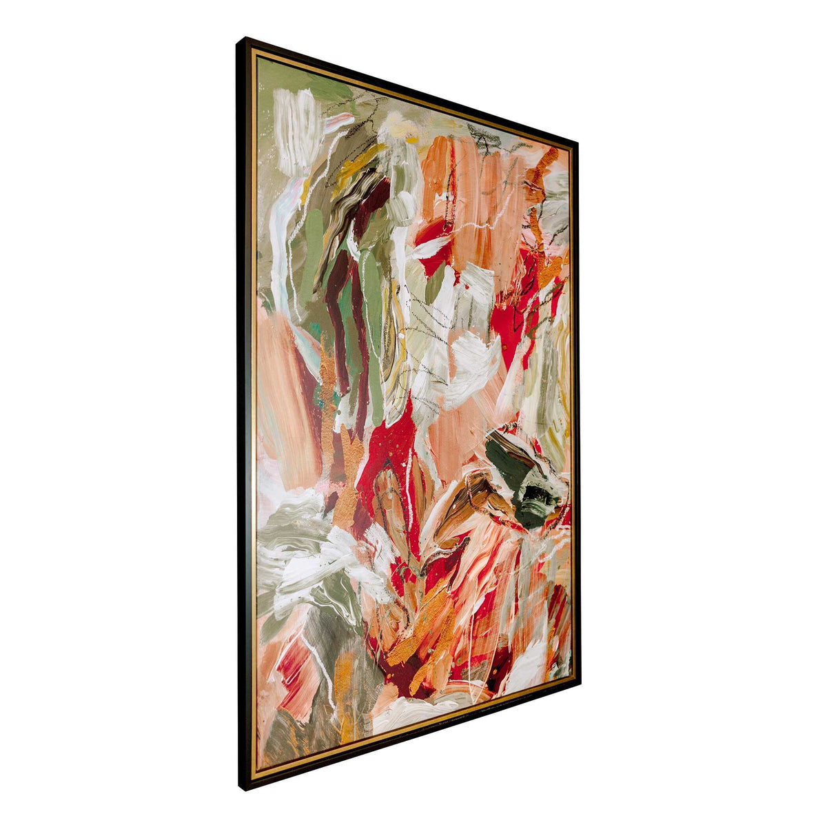 Garden City Abstract Art Green / Orange / Pink - Orange / Green by Uttermost - View 4