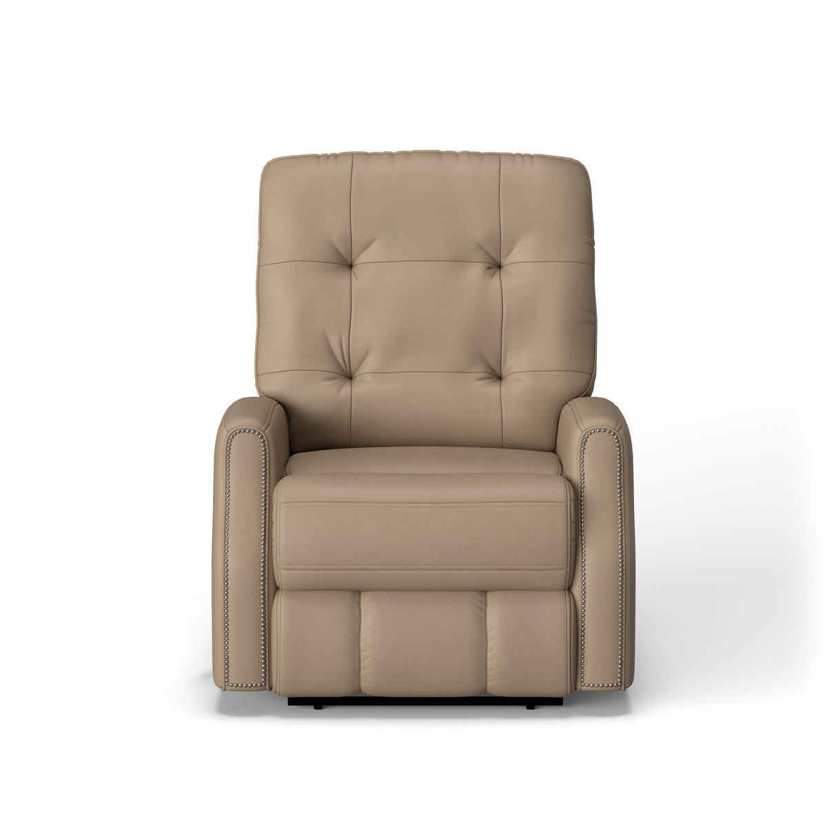 Devon Transitional Leather Power Recliner, Nailhead Trim | Flexsteel