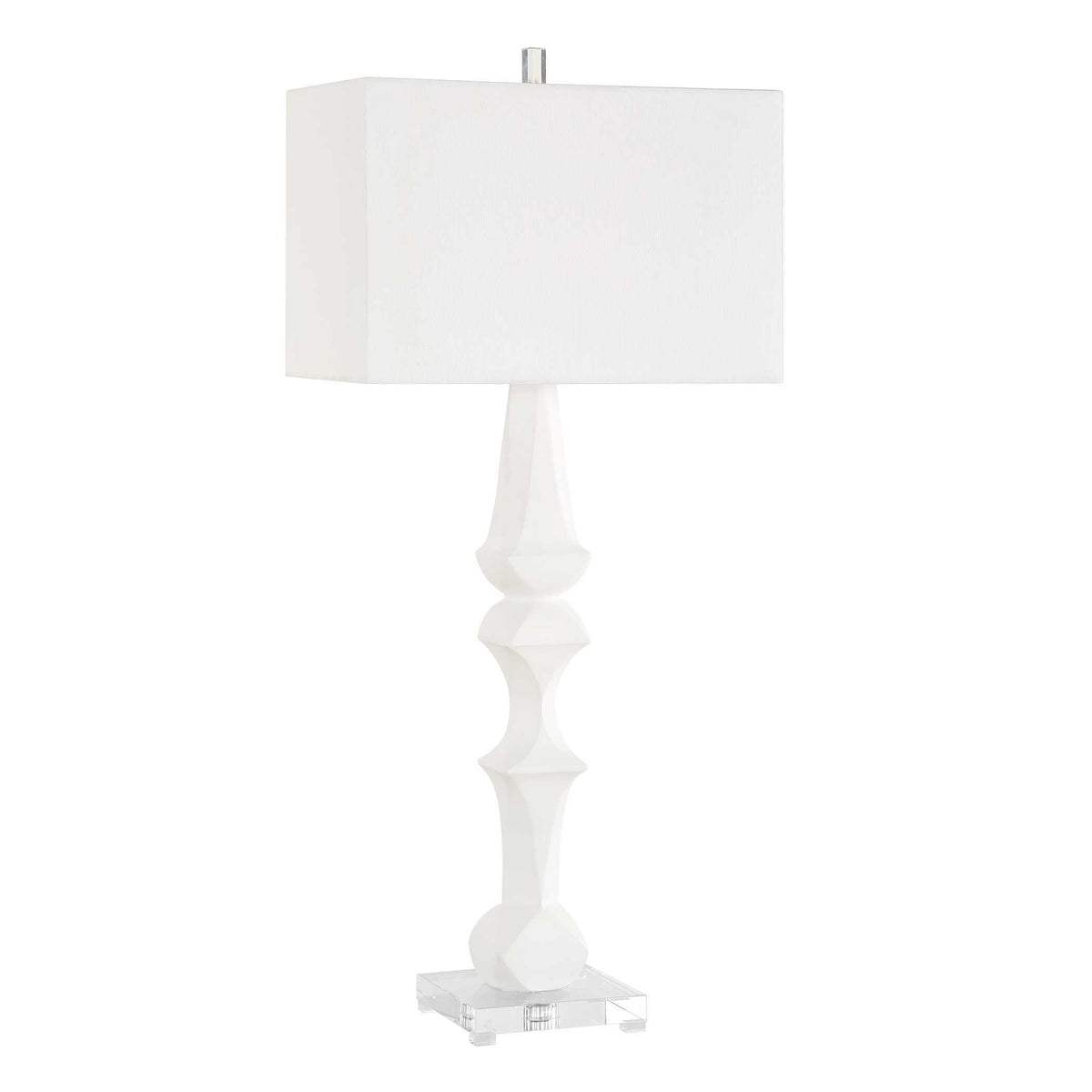 Mayme Table Lamp - White by Uttermost - View 4
