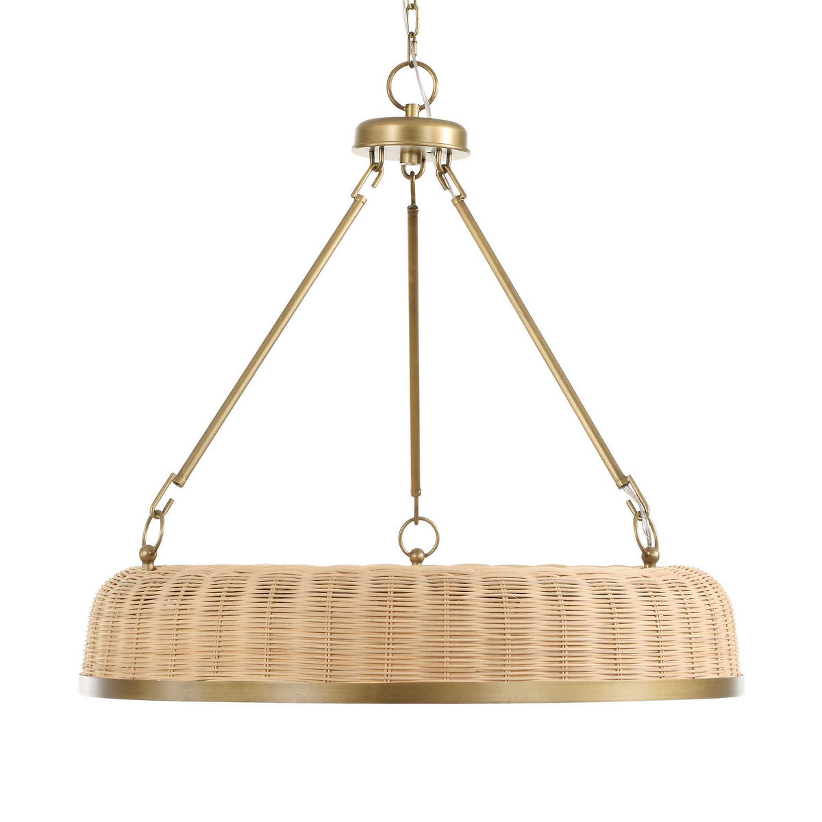 Ladakh 9 Light Round Wicker Pendant - Gold by Uttermost - View 7