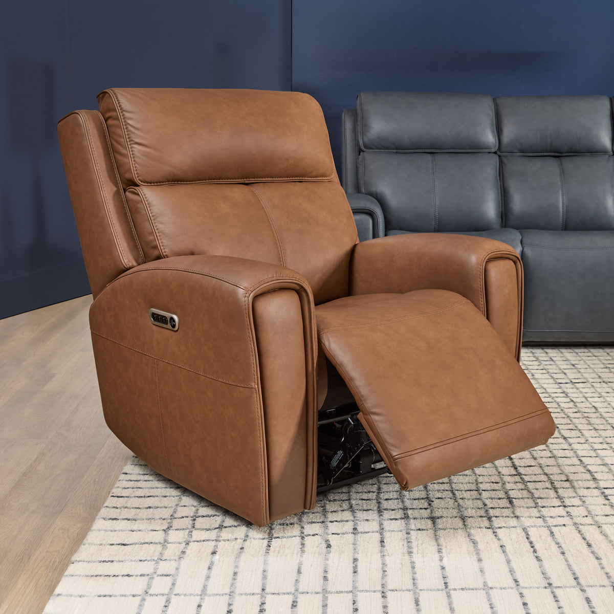 Warren Power Recliner With Power Headrest & Lumbar - Dark Brown | Flexsteel
