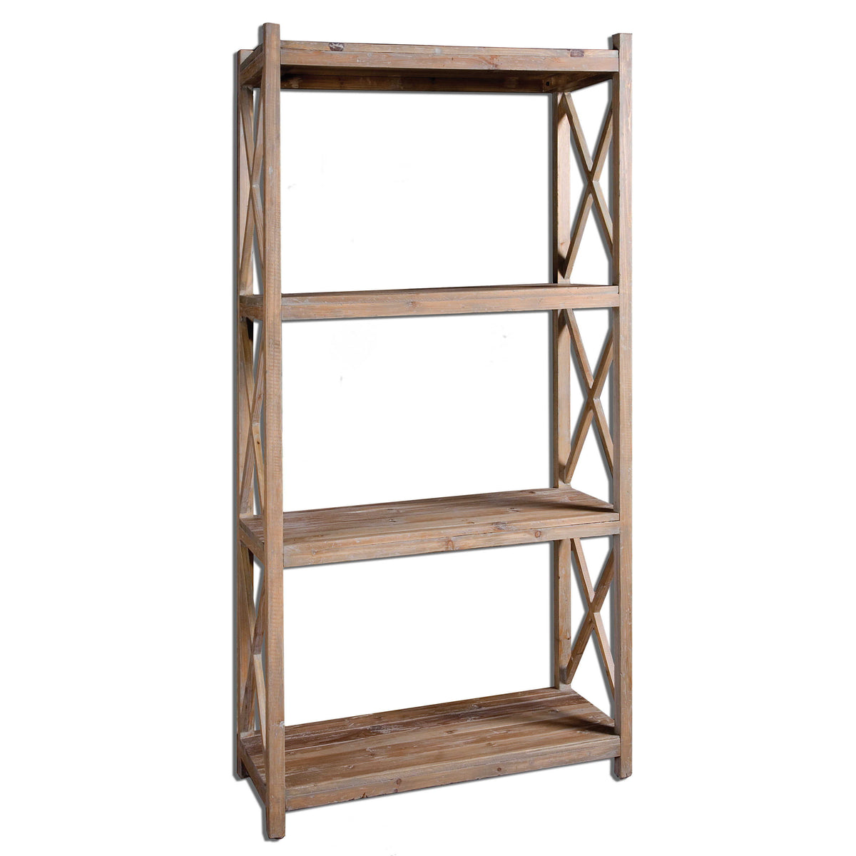 Stratford Reclaimed Wood Etagere - Light Brown by Uttermost - View 1