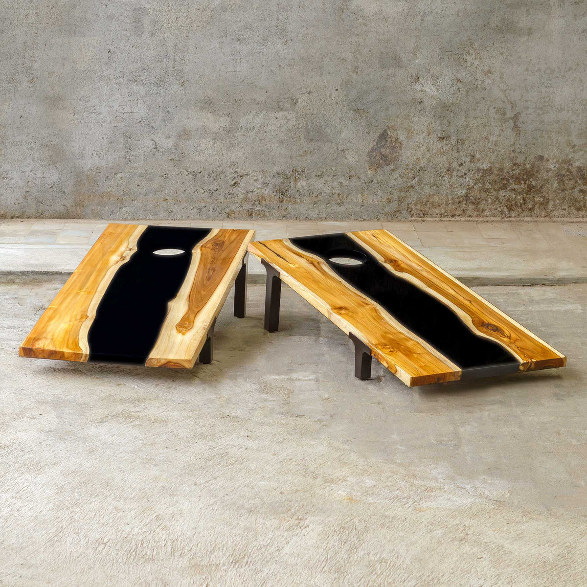 Clearwood Cornhole Cornhole Game (Set of 2) Black / Woodtone - Black / Light Brown by Uttermost - View 4