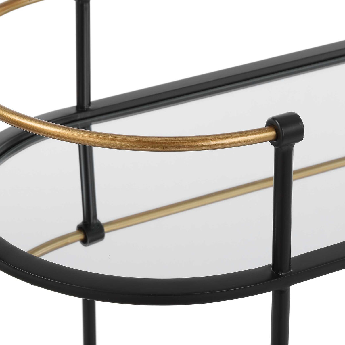 Andre Iron Bar Cart - Black by Uttermost - View 7