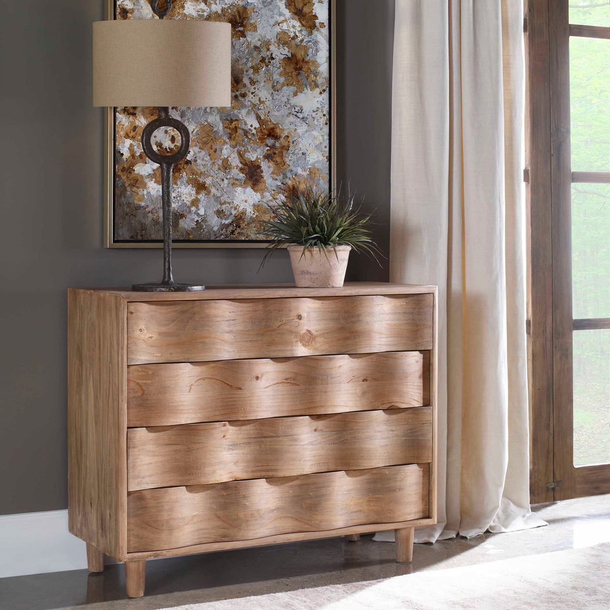 Crawford Light Oak Accent Chest - Light Brown by Uttermost - View 3