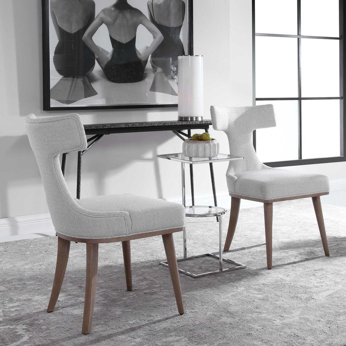 Klismos Accent Chair (Set of 2) - White by Uttermost - View 3