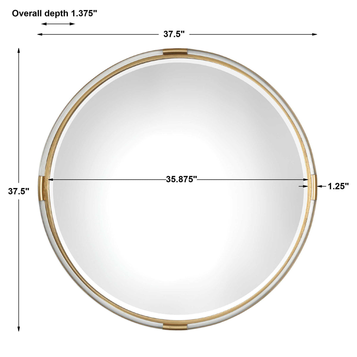 Mackai Round Mirror - Gold by Uttermost - View 3