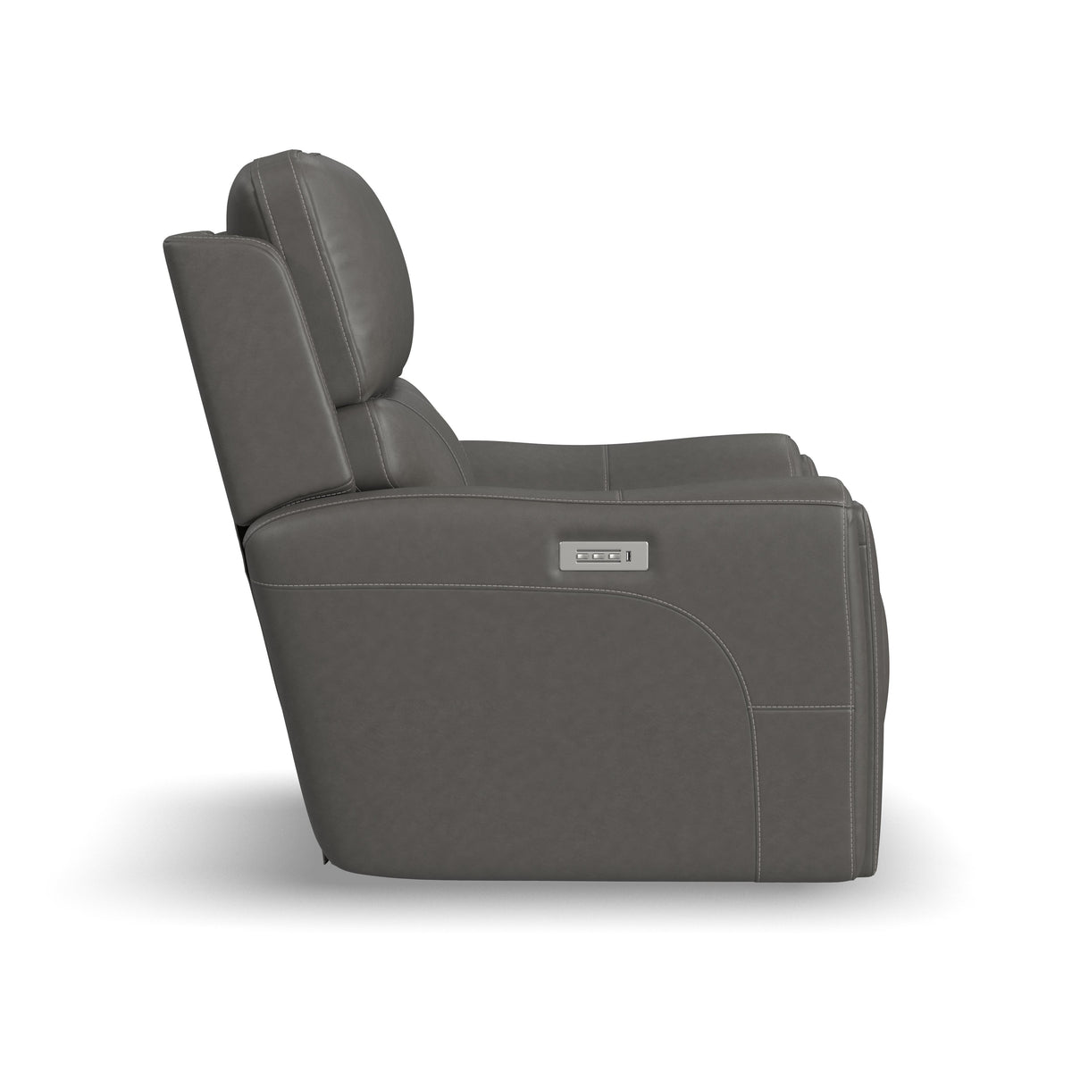 Carter Power Recliner With Power Headrest & Lumbar - Smoke | Flexsteel