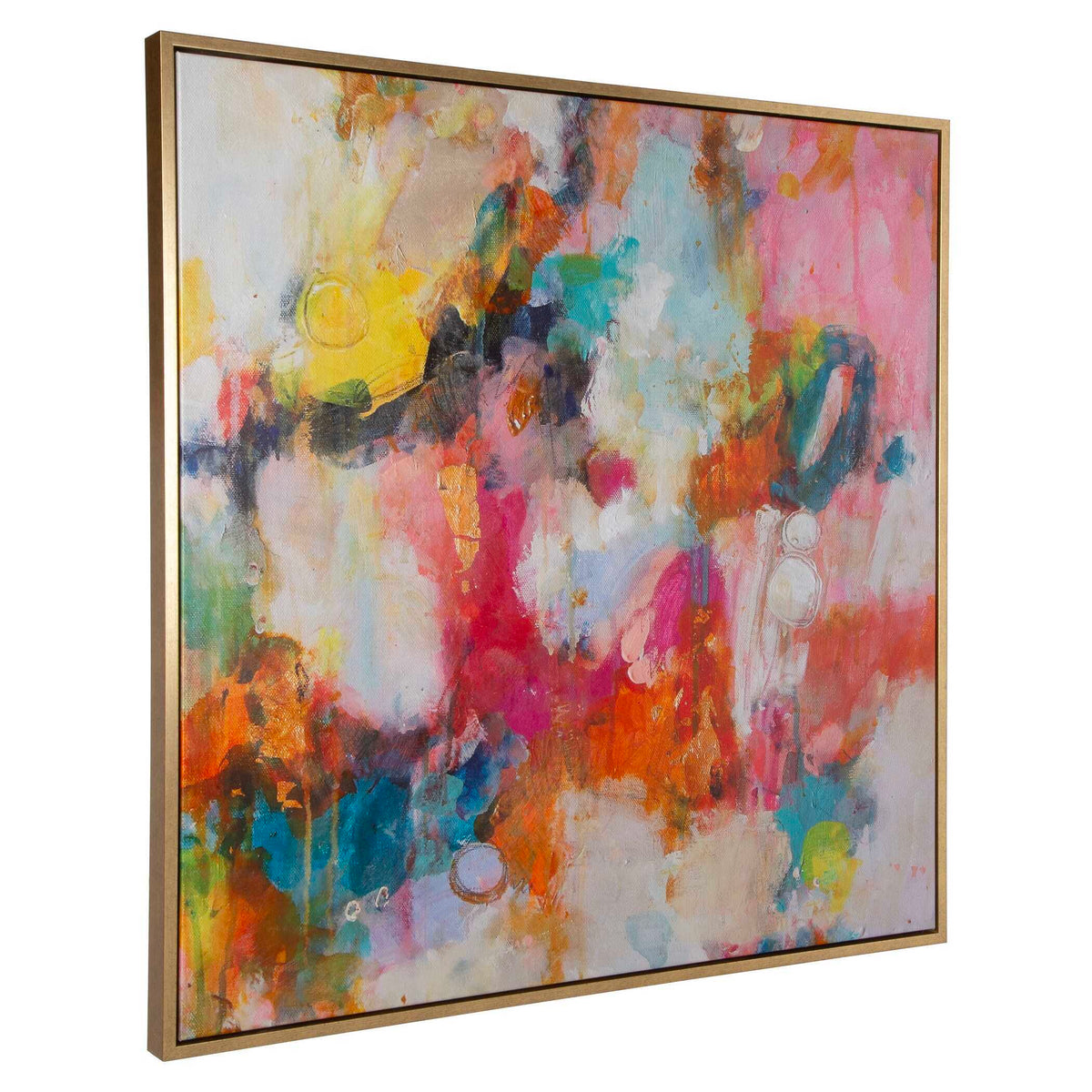A Colorful Mindset Framed Abstract Art - Gold by Uttermost - View 4