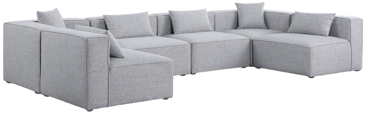 Cube - Modular Sectional 6 Piece - Gray | Home Elegance USA