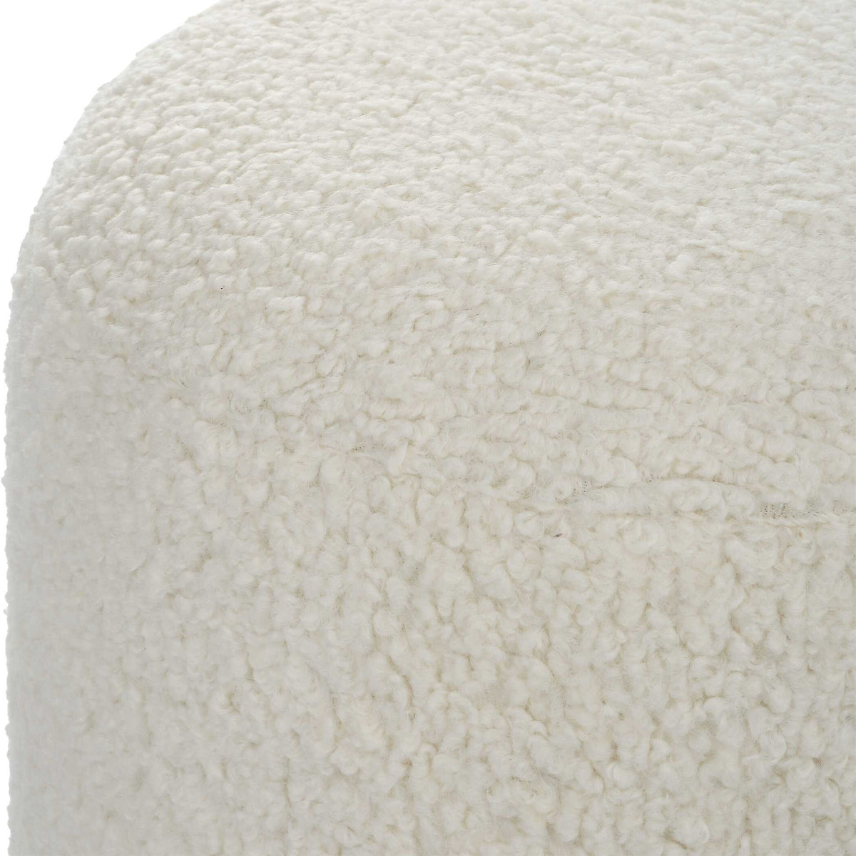 Arles Shearling Ottoman - White / Black by Uttermost - View 6