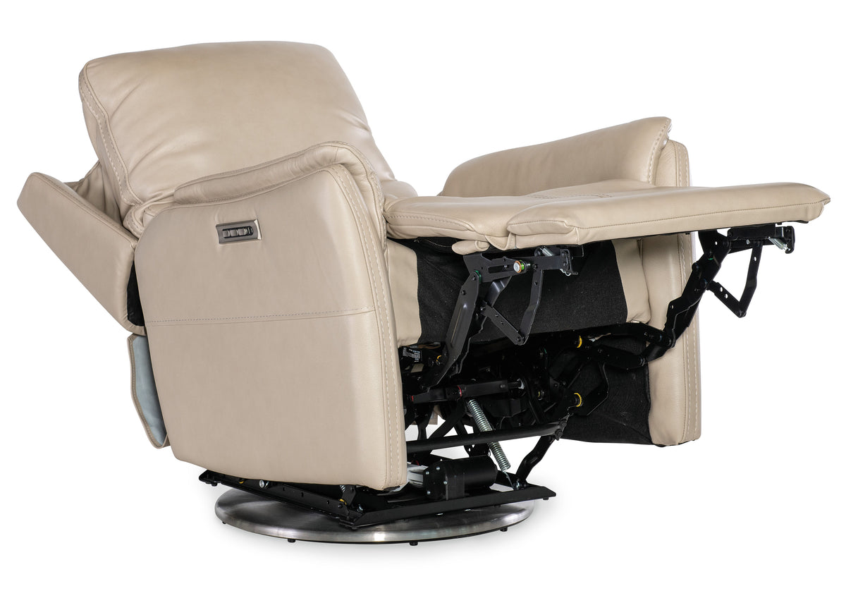 Soiree Zero Gravity Swivel With Power Headrest and Lumbar - Beige by Hooker Furniture - View 4