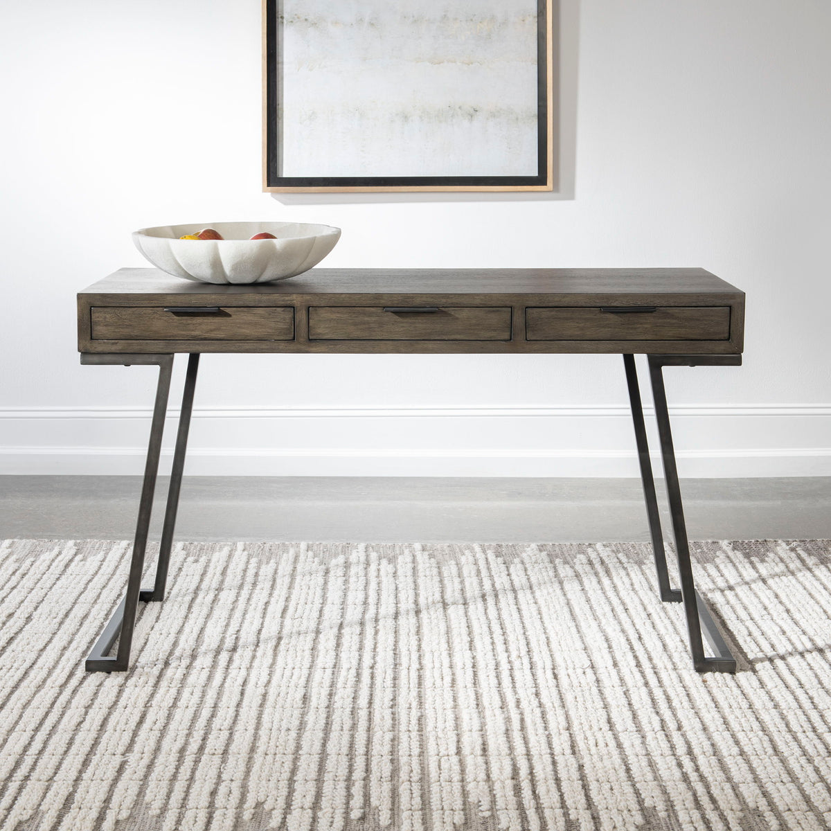 Comrade Natural Wood Desk - Dark Brown by Uttermost - View 2