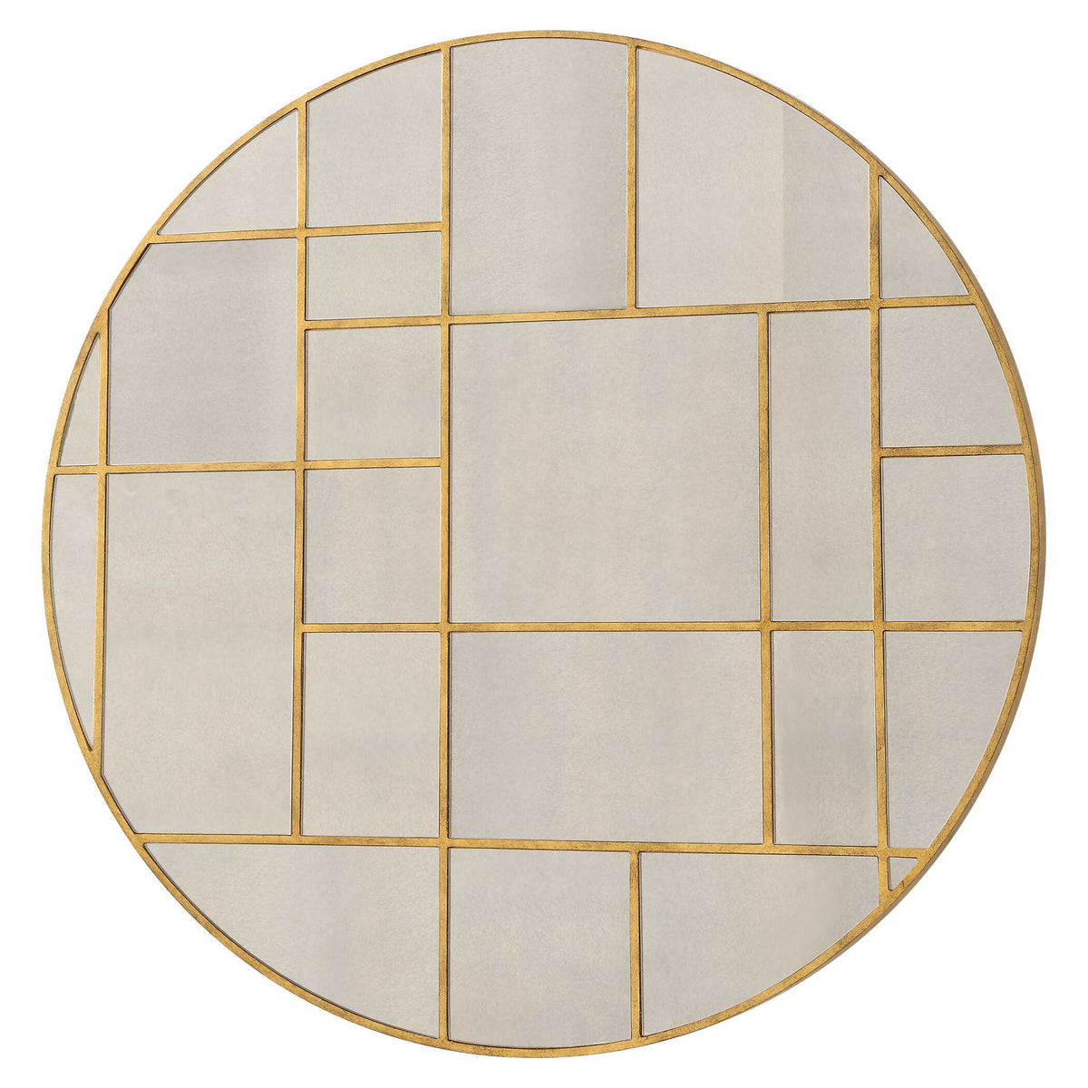 Geometric Round Mirror - Light Brown by Uttermost - View 4