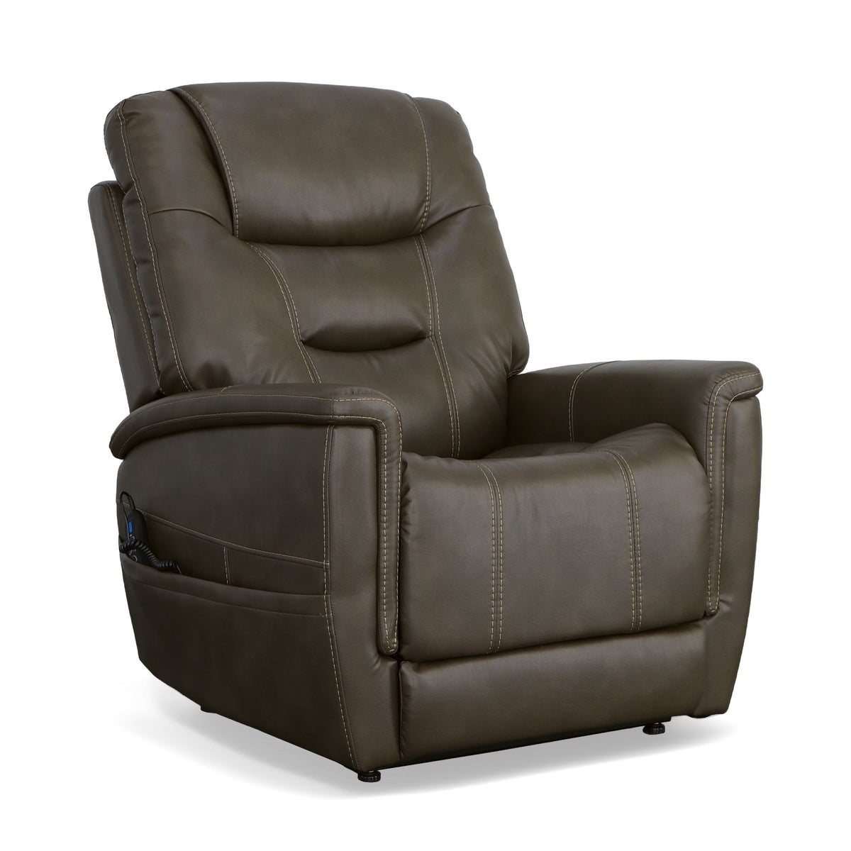 Shaw Power Lift Recliner With Power Headrest & Lumbar - Driftwood | Flexsteel