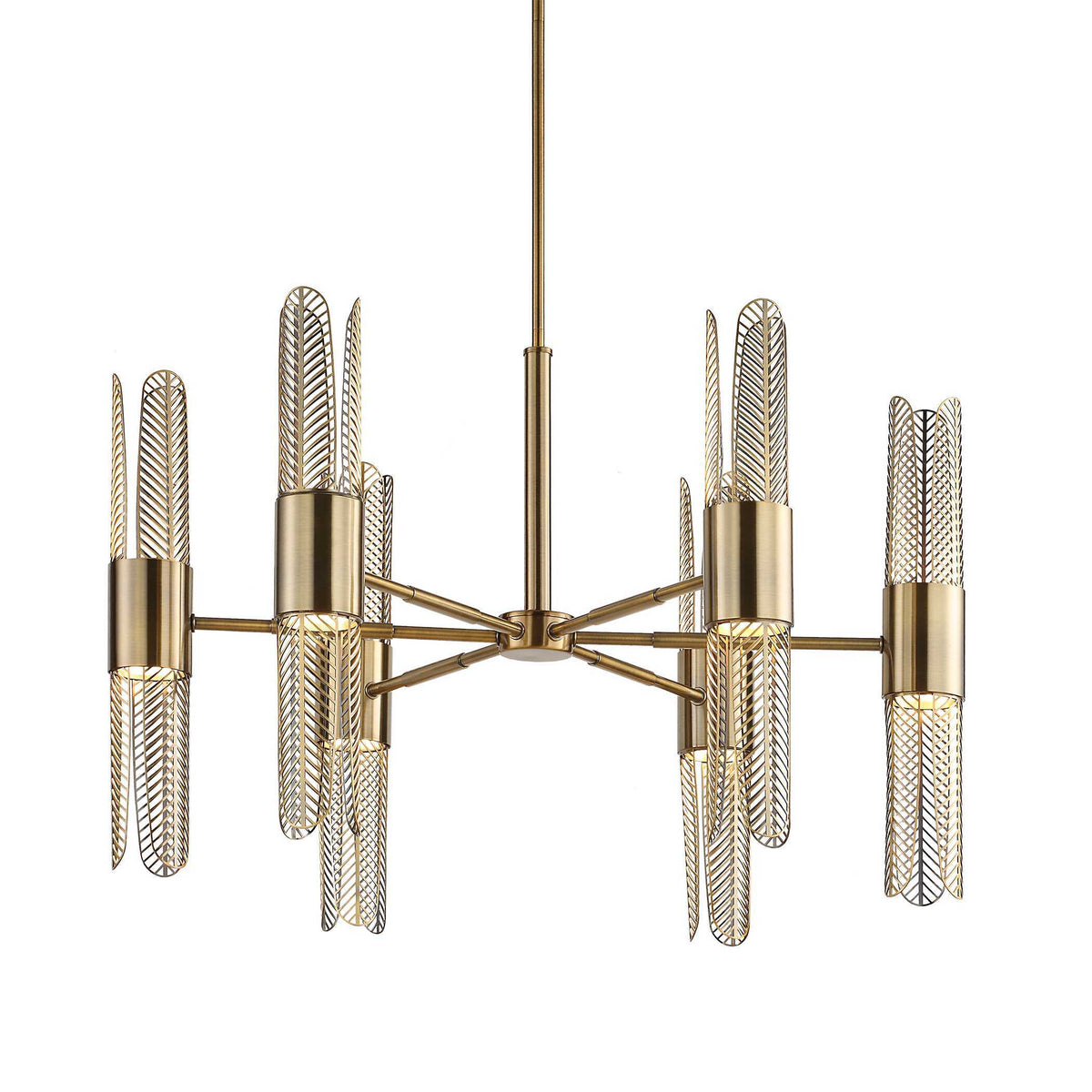 Cret 12 Light Brass Chandelier - Bronze by Uttermost - View 7