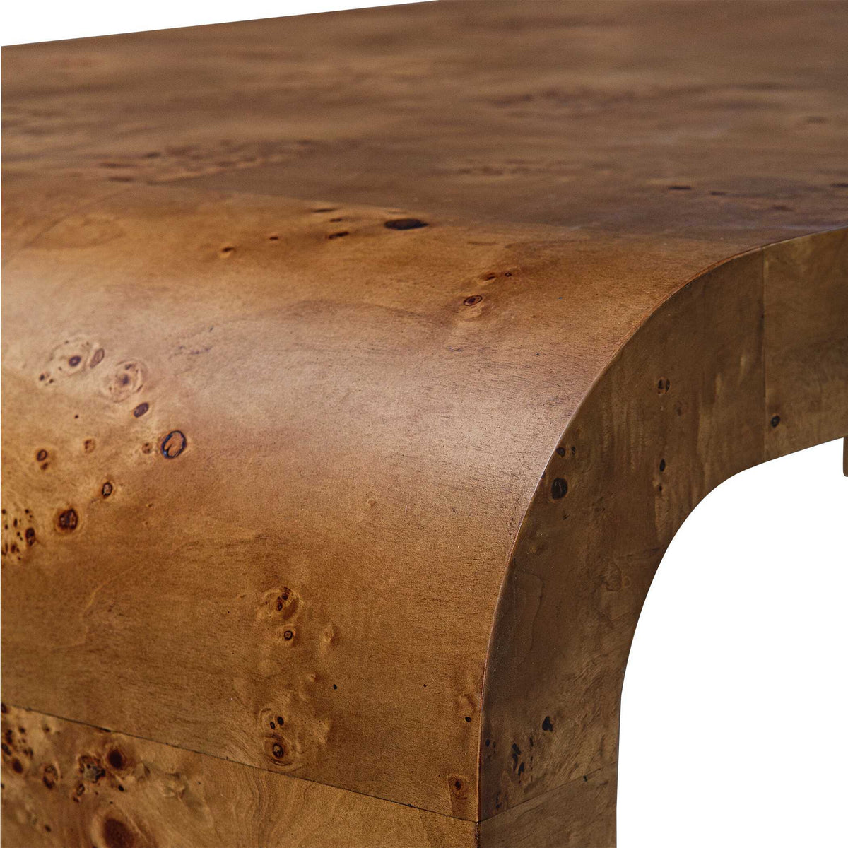 Carraway Burl Wood Coffee Table Woodtone - Light Brown by Uttermost - View 6
