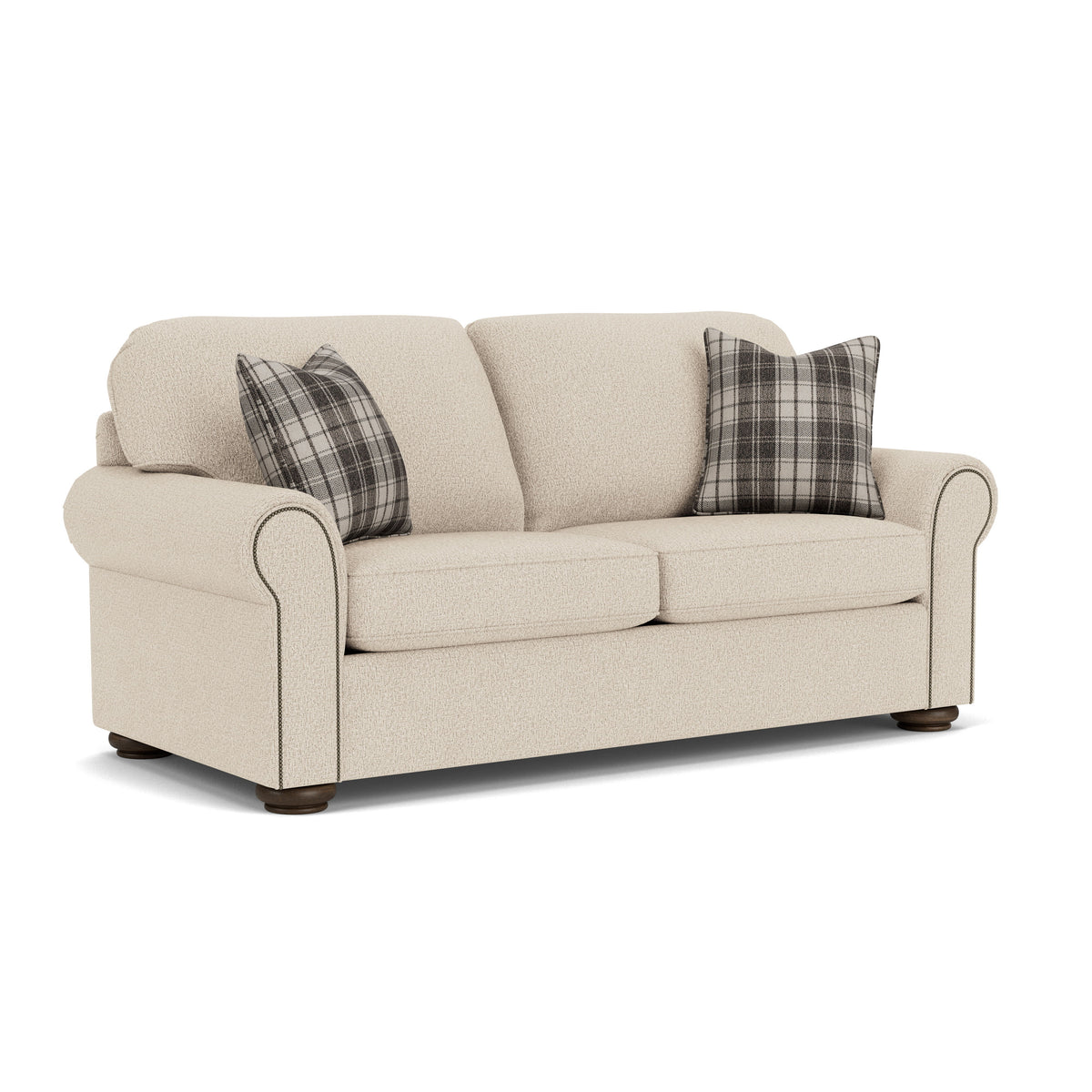 Preston Fabric Stationary Full Sleeper With Nailhead Trim | Flexsteel