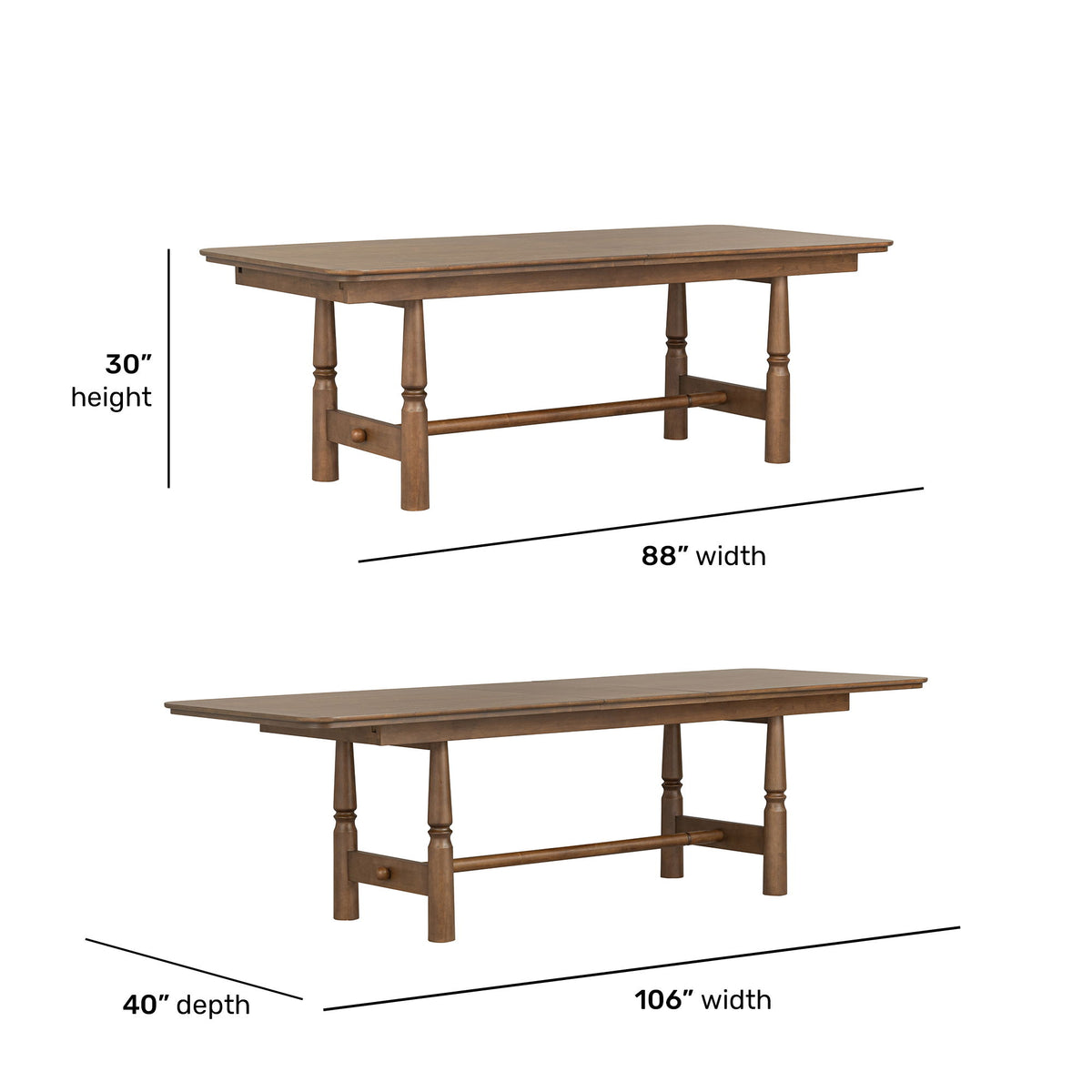 Azalea Rectangular Dining Table - Walnut | Flexsteel