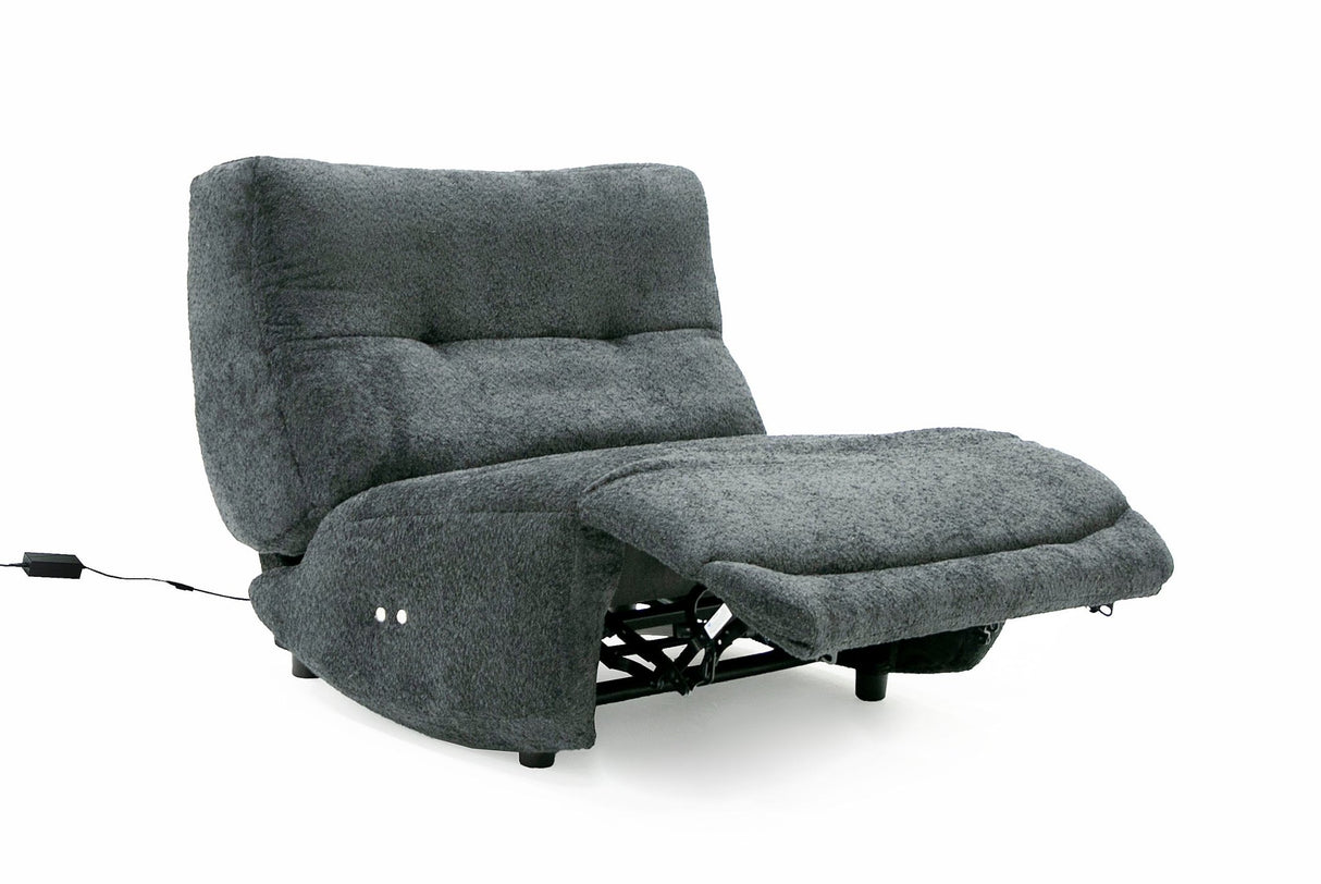 Divani Casa Basil - Modern Dark Grey Fabric Large Electric Recliner Chair | Home Elegance USA
