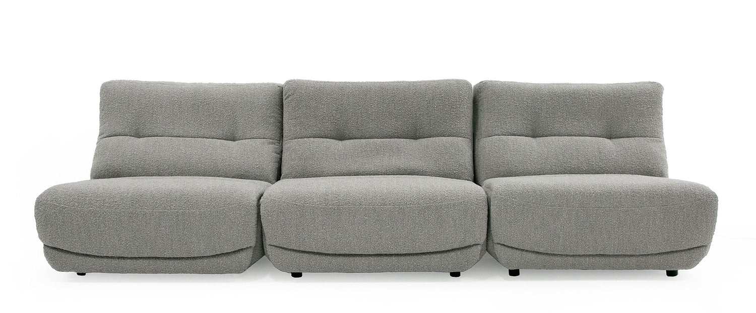 Divani Casa Basil - Modern Grey Fabric Large Electric Recliner Chair - Home Elegance USA