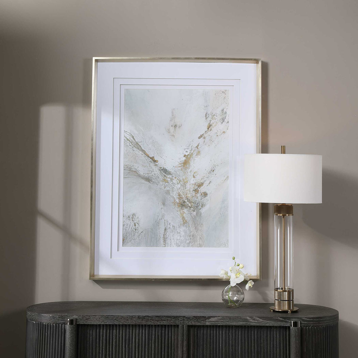 Ethos Framed Abstract Print - Gold by Uttermost - View 3