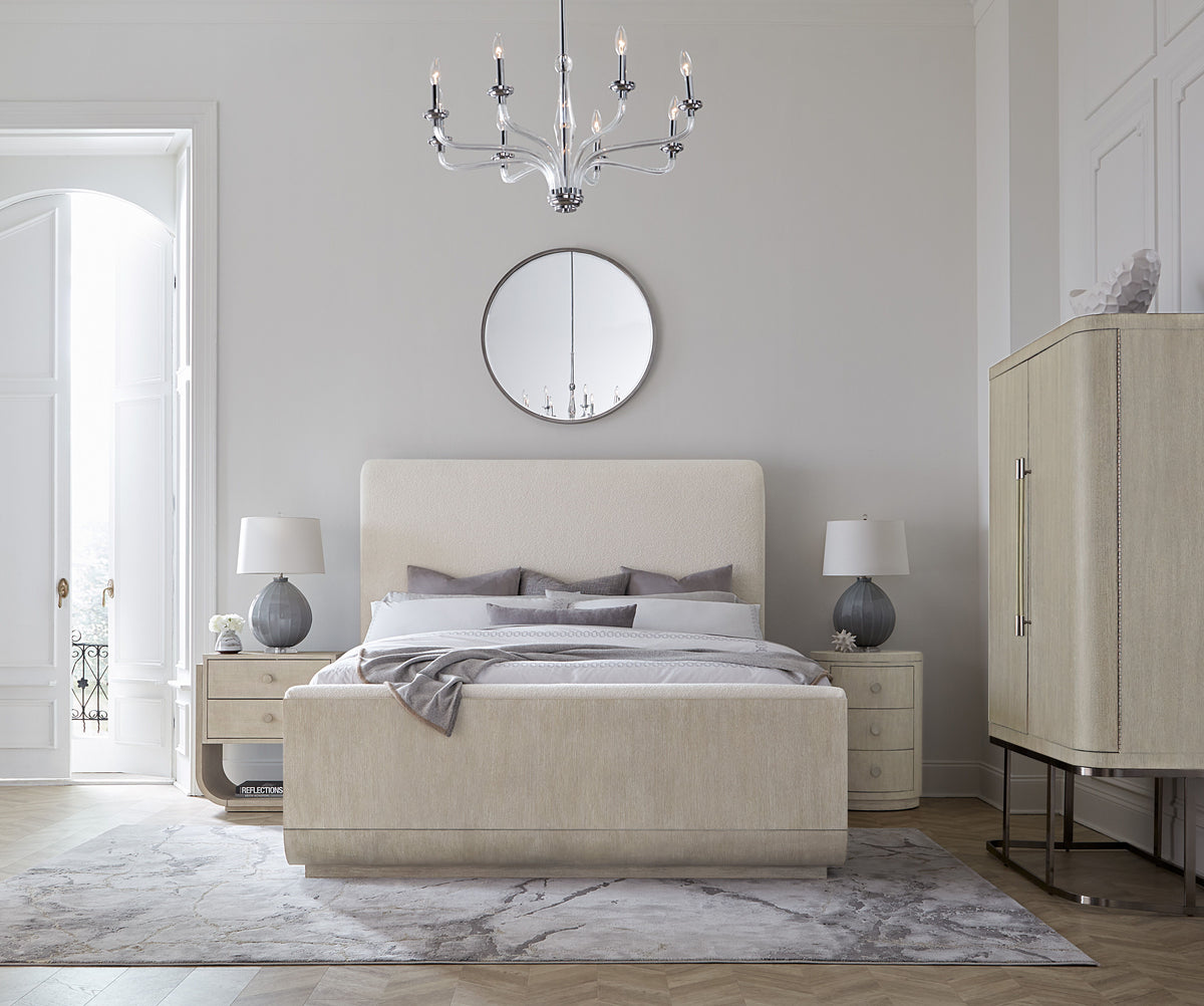 Modern Mood Queen Upholstered Panel Bed Diamond - Beige by Hooker Furniture - View 3