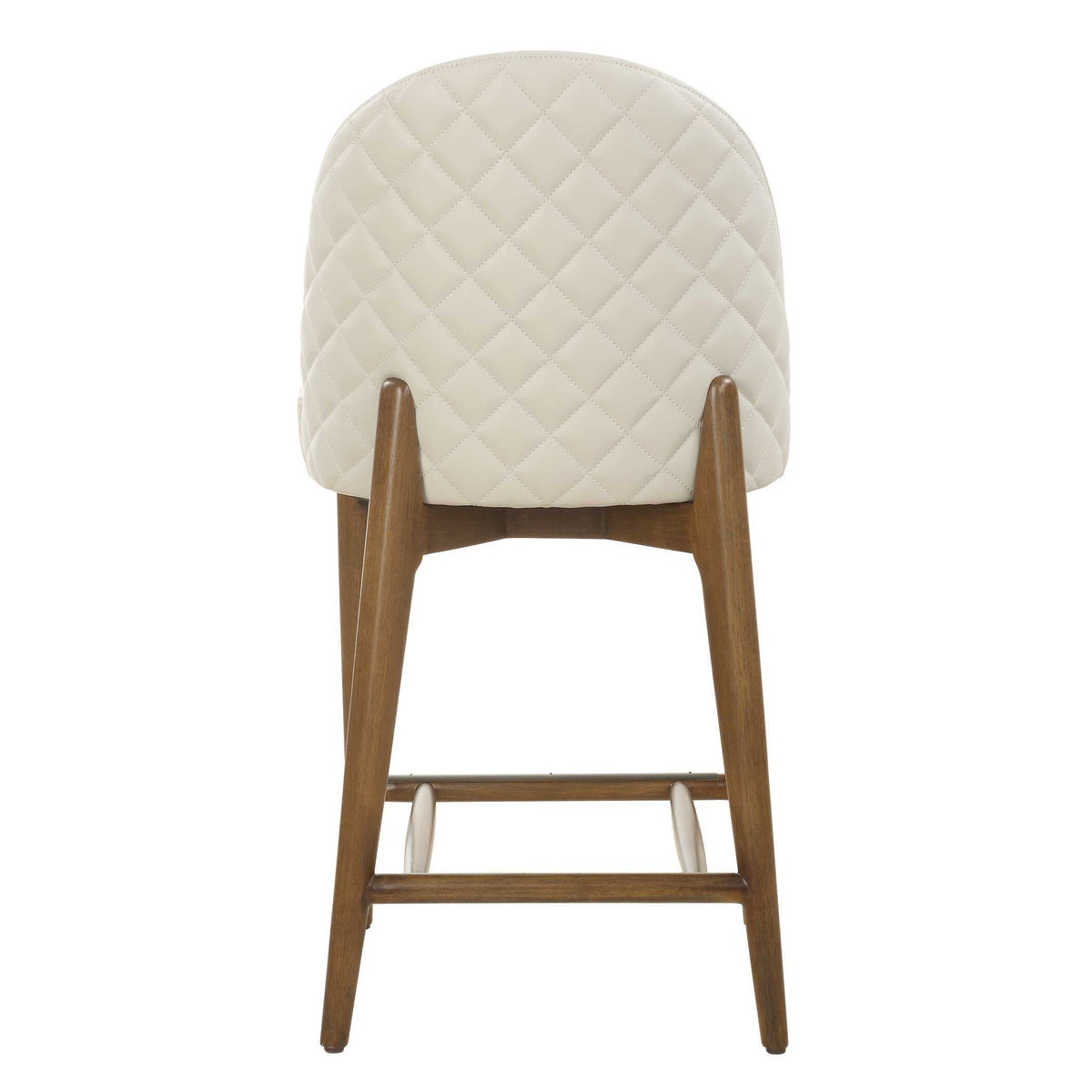 Stitches Leather Counter Stool White / Brown - White / Dark Brown by Uttermost - View 5