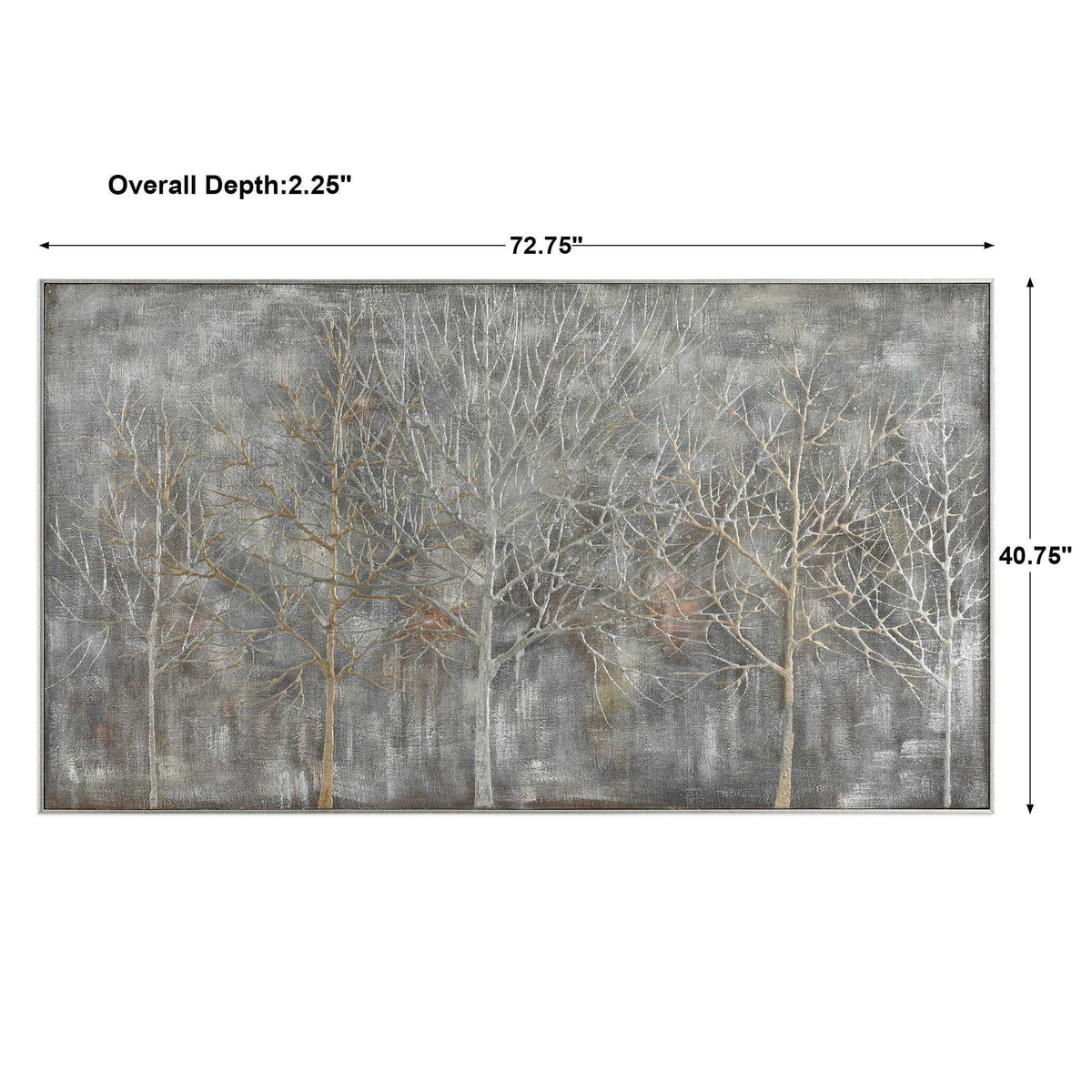 Parkview Landscape Art - Silver / Yellow by Uttermost - View 4