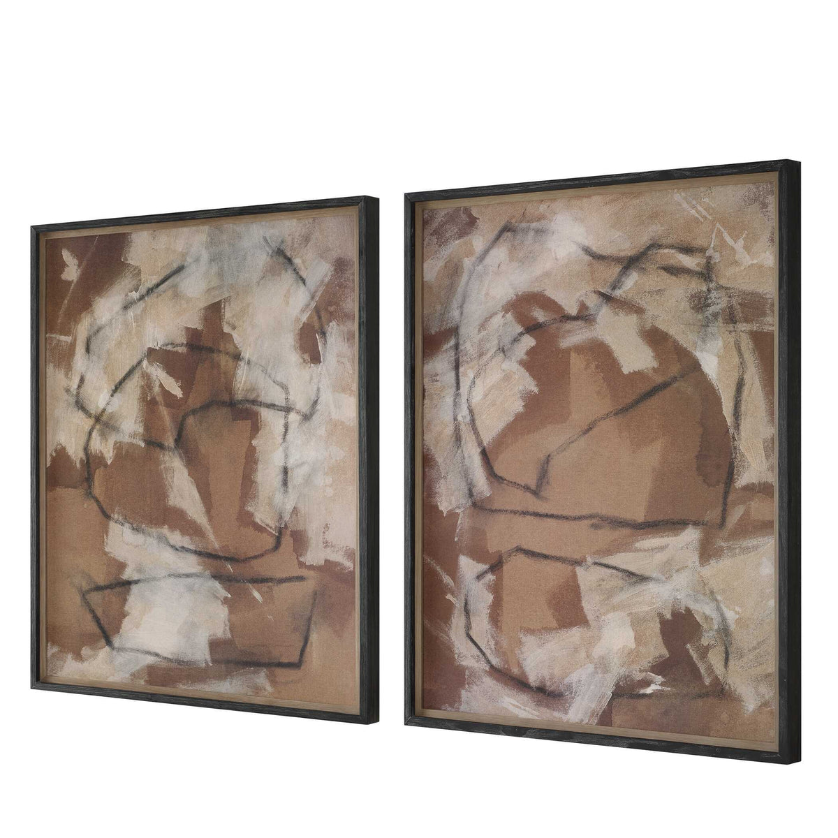 Rush & Dash Framed Prints (Set of 2) - Dark Brown by Uttermost - View 4