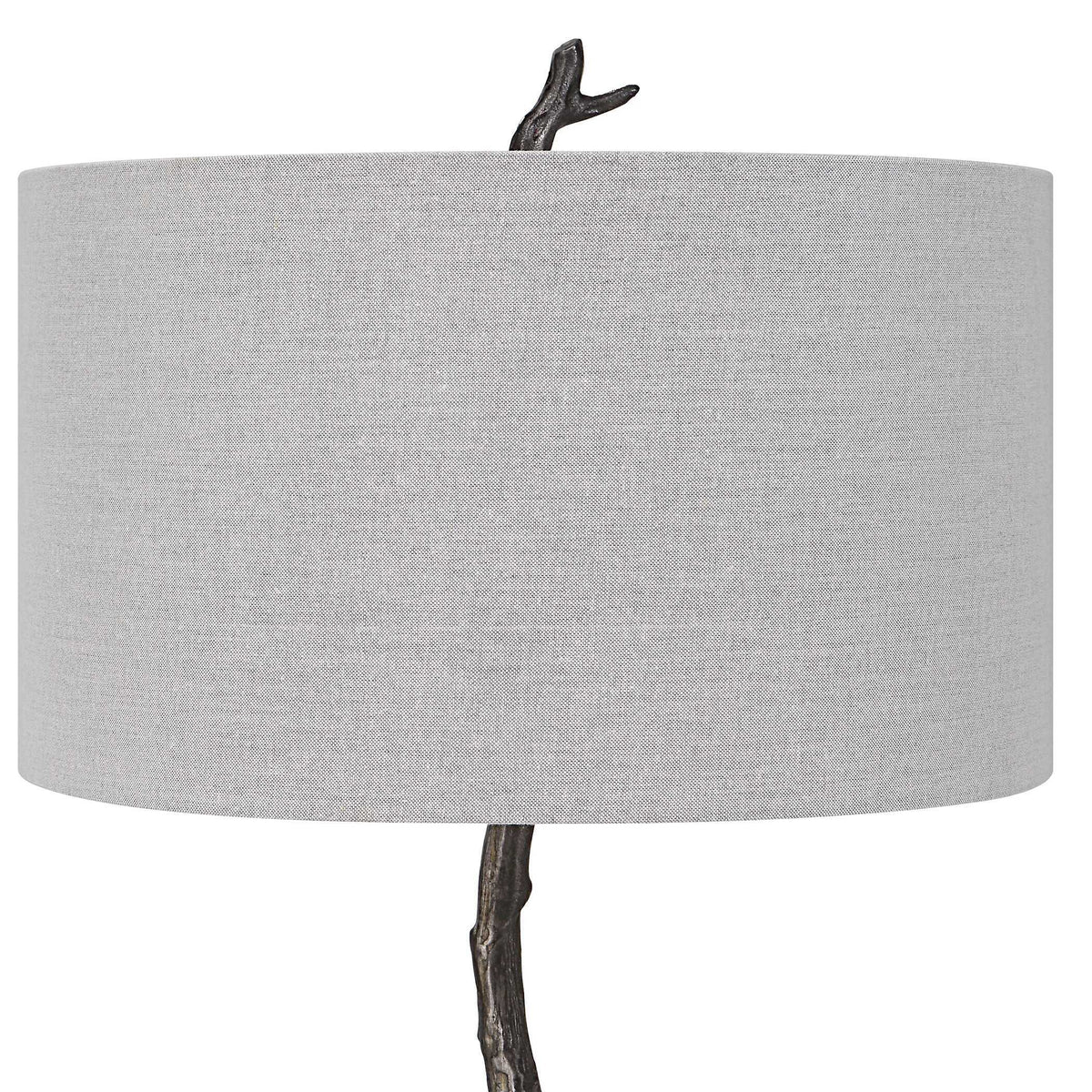 Spruce Rustic Floor Lamp - Black / White by Uttermost - View 6