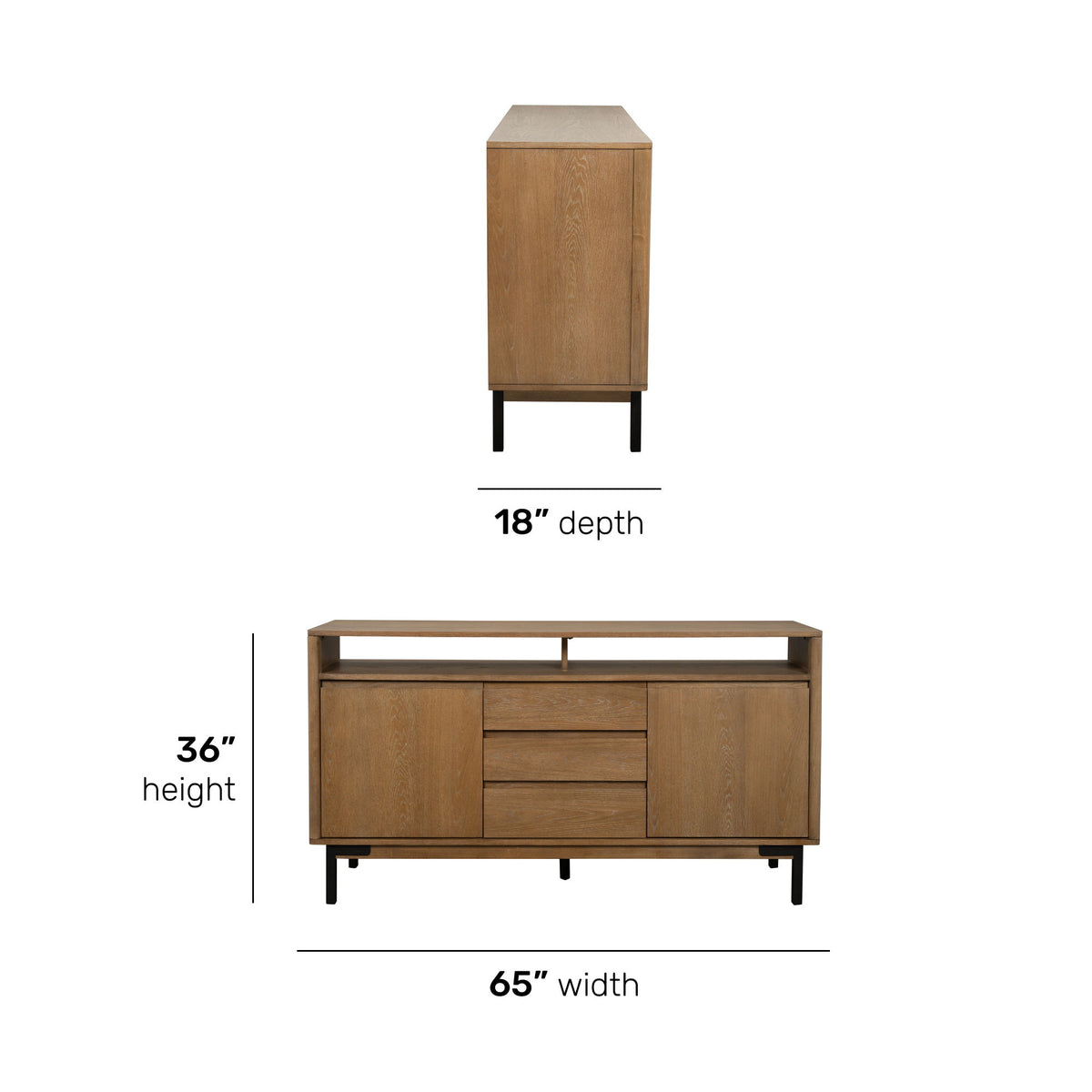 Millwork Sideboard - Light Brown | Flexsteel