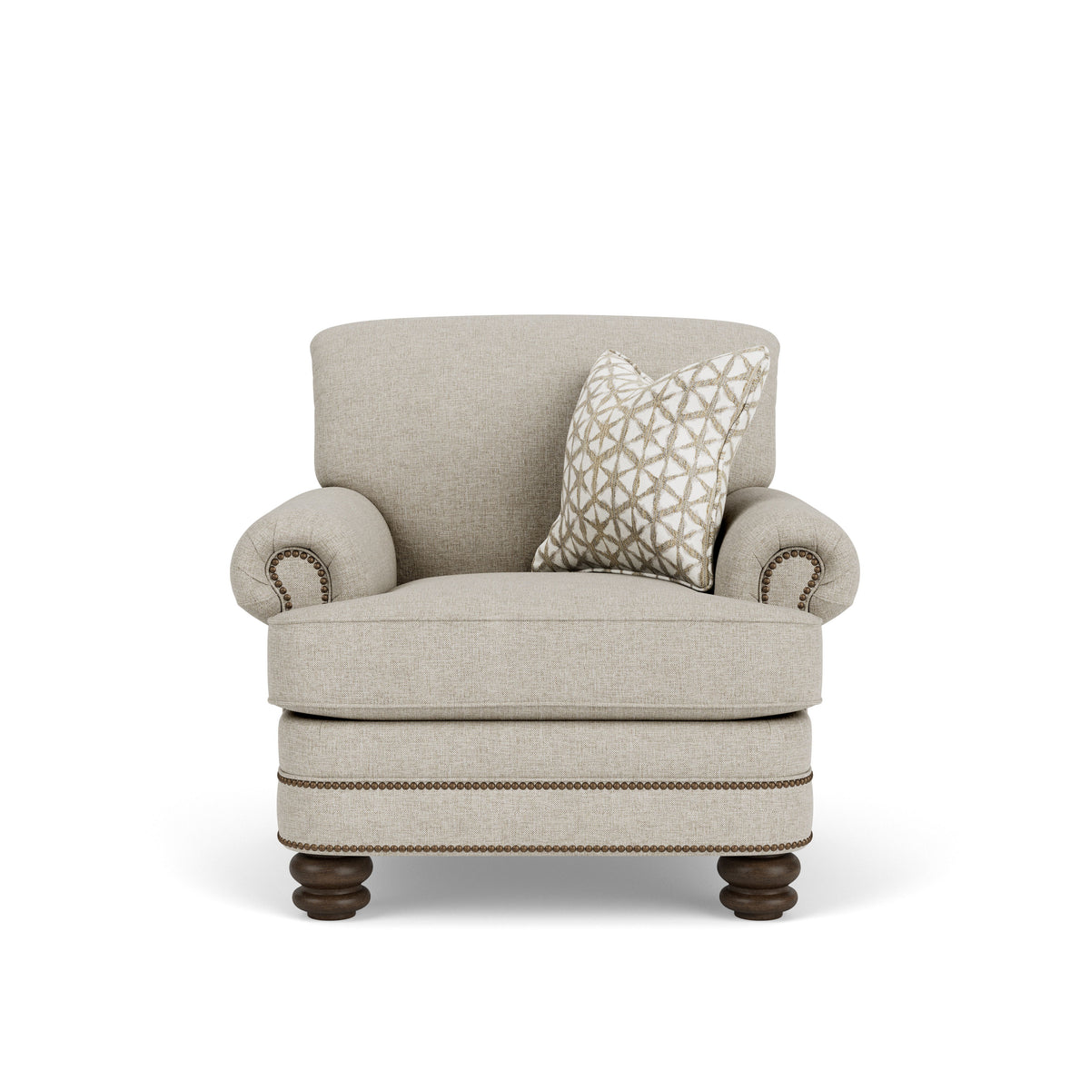 Bay Bridge Fabric Chair, Nailhead Trim | Flexsteel