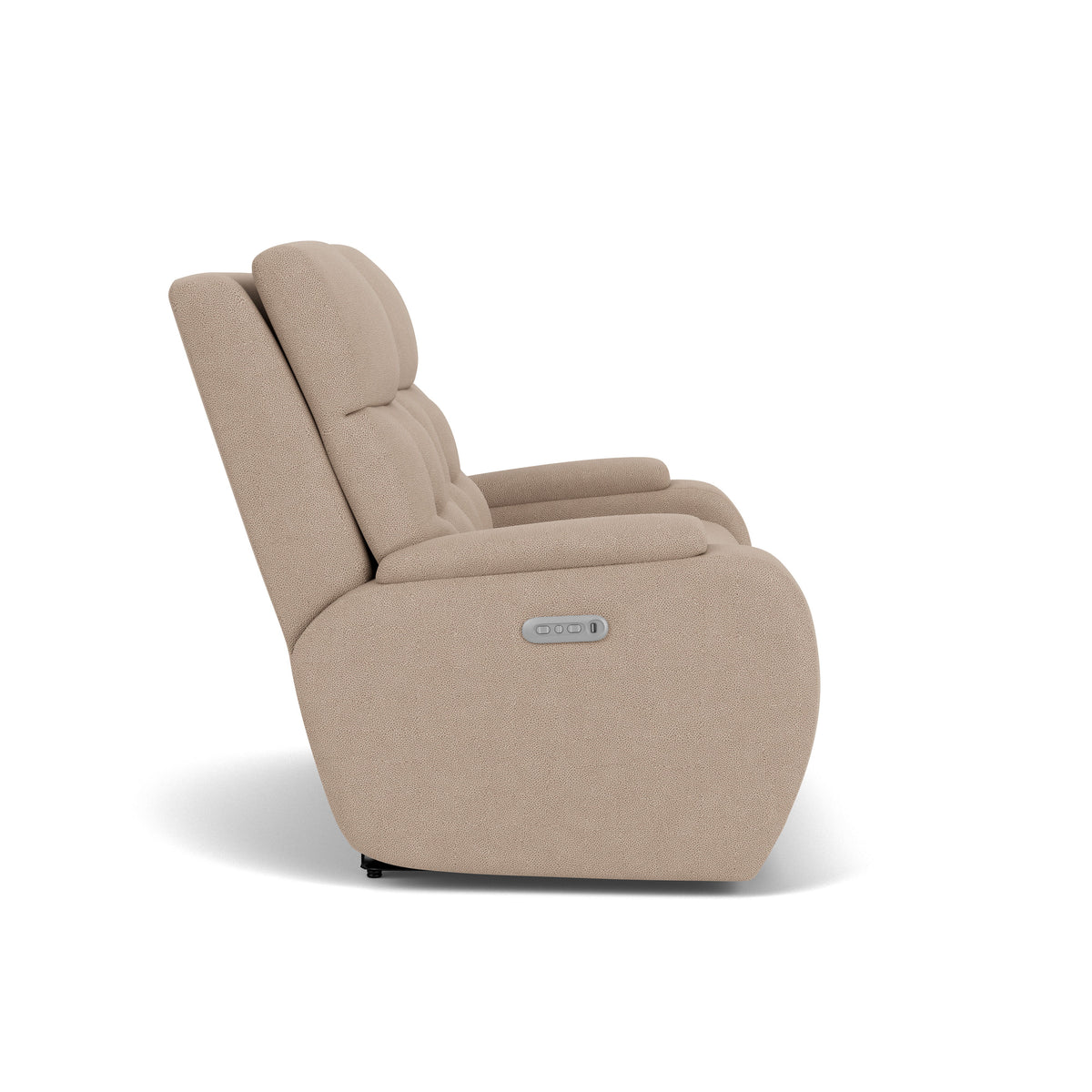 Strait Transitional Fabric Power Reclining Loveseat With Power Headrests | Flexsteel