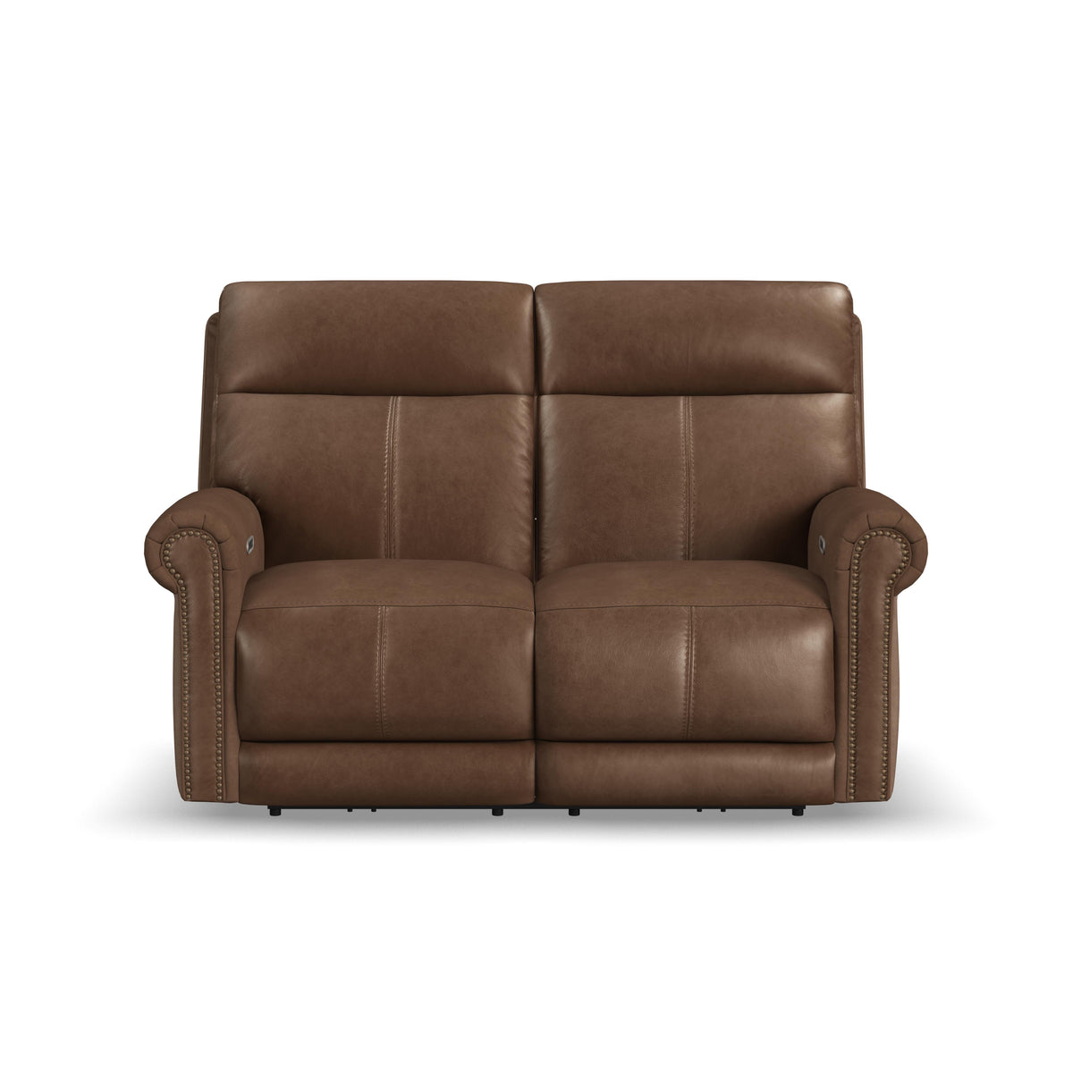 Alexander Power Reclining Loveseat With Power Headrest & Lumbar - Khaki Brown | Flexsteel