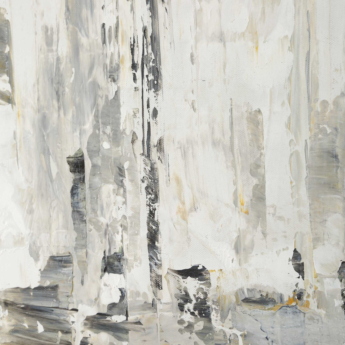 Hours In Silence Abstract Art - Gray / White by Uttermost - View 5